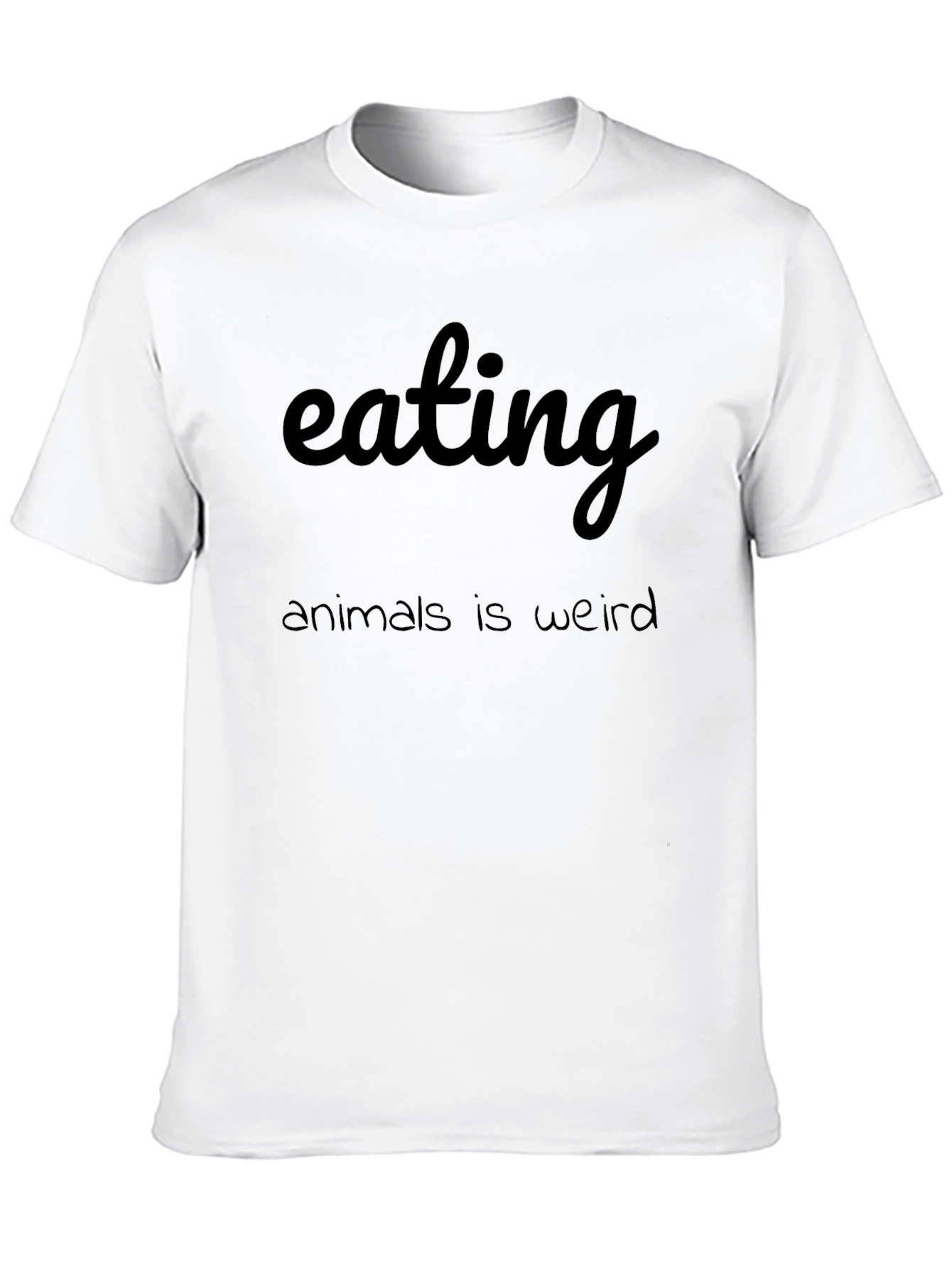 Black Eating Animals Is Weird T-Shirt view 10