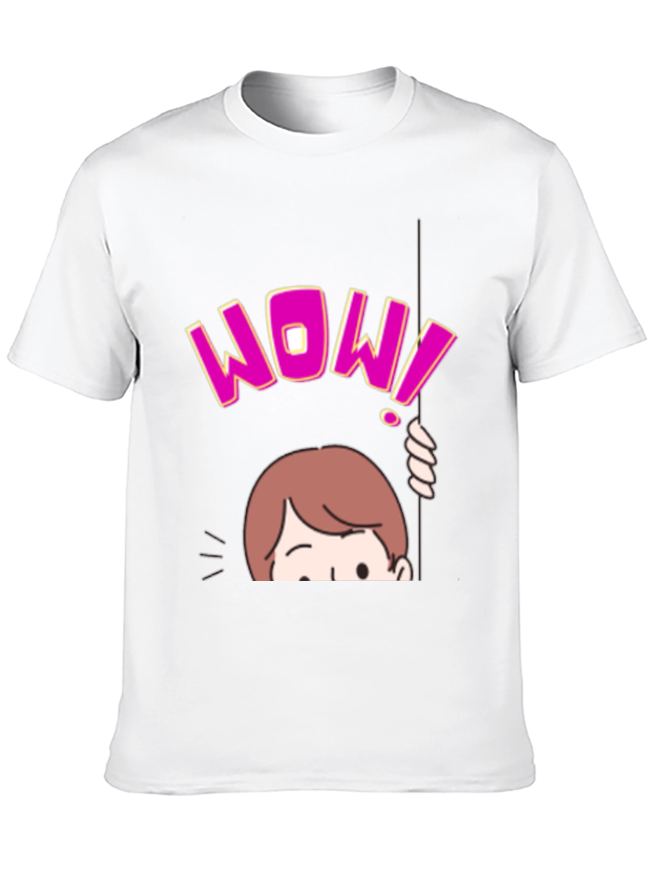 Black WOW! Graphic Print T-Shirt view 10