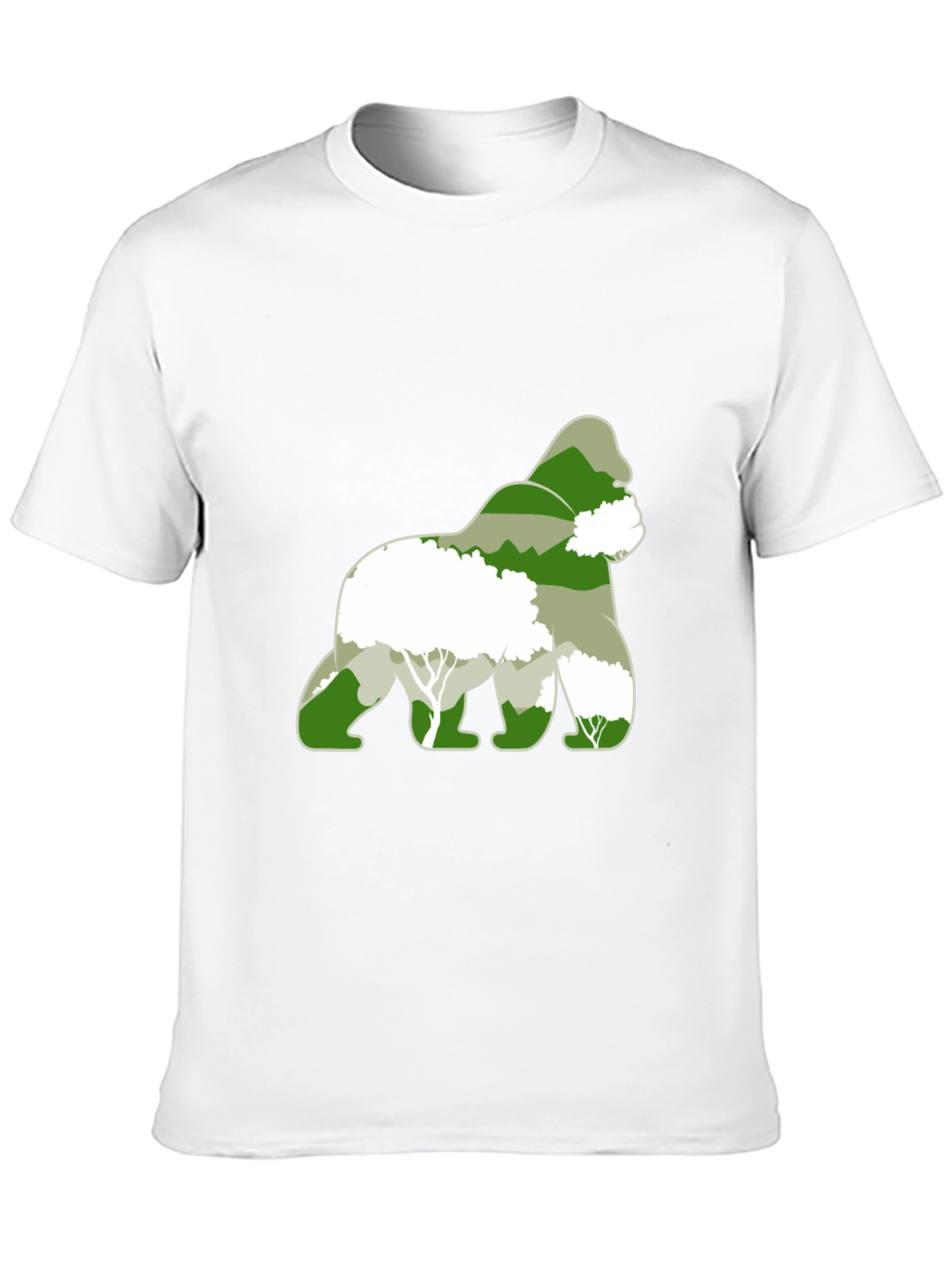 Black Gorilla Forest Graphic T-Shirt - Eco Friendly Design view 10