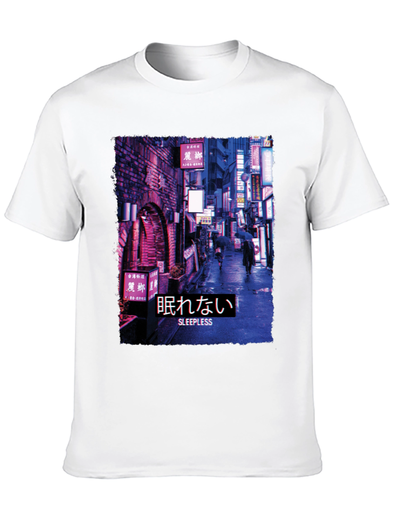 Black Sleepless Night Cityscape Graphic Tee view 10