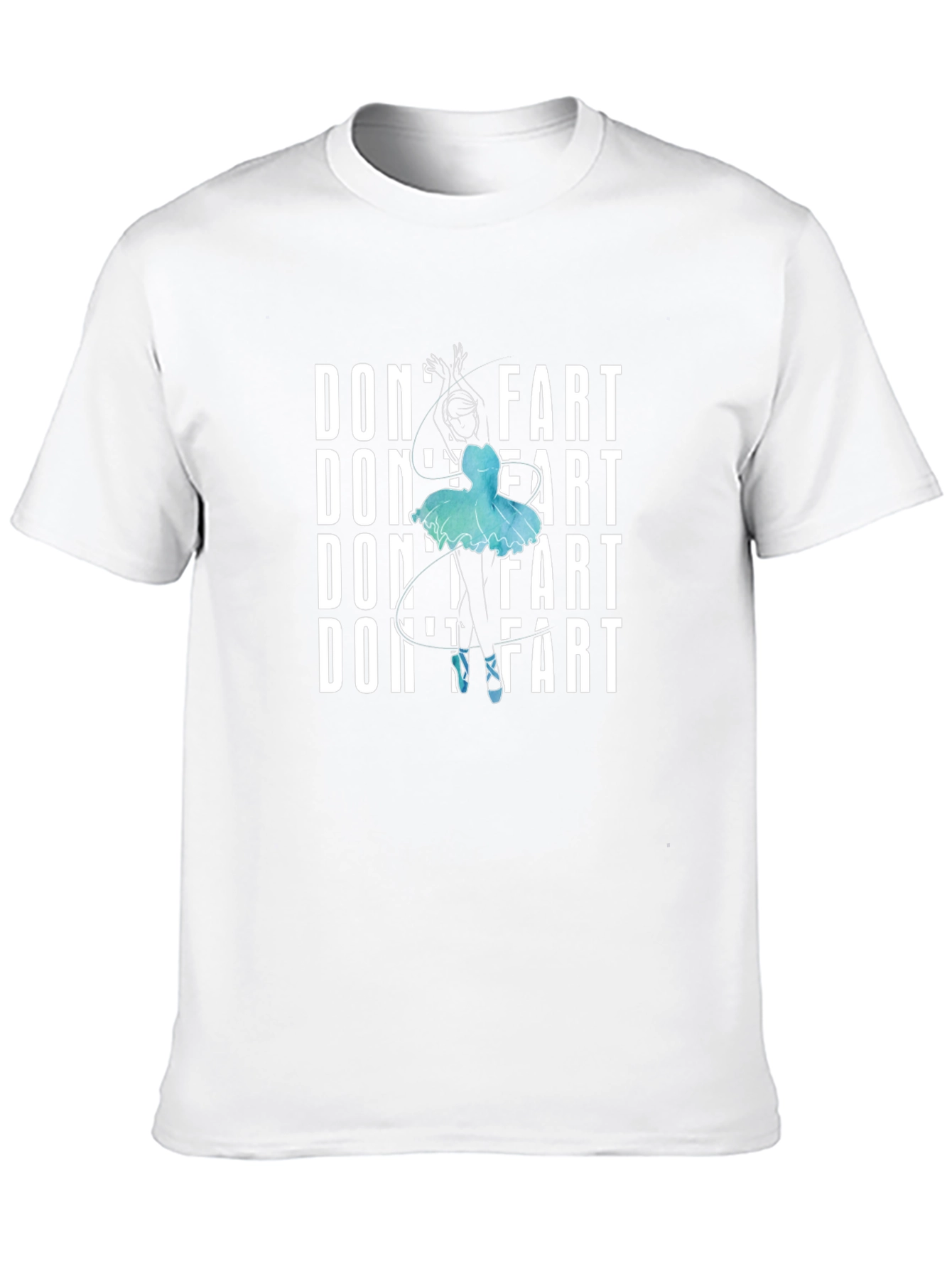 Black Don't Fart Ballerina Graphic T-Shirt view 10