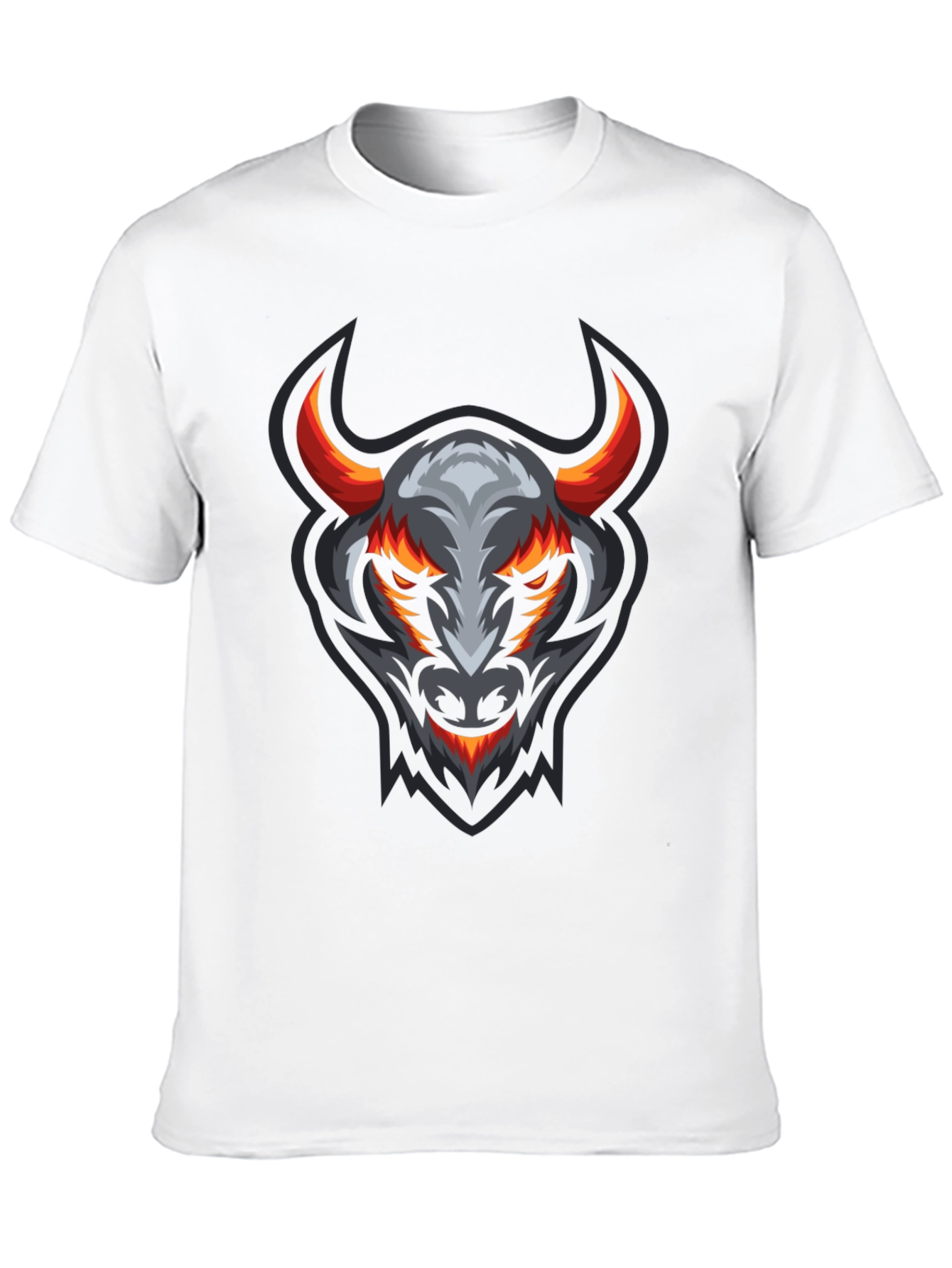 Black Black T-Shirt with Bull Graphic view 10