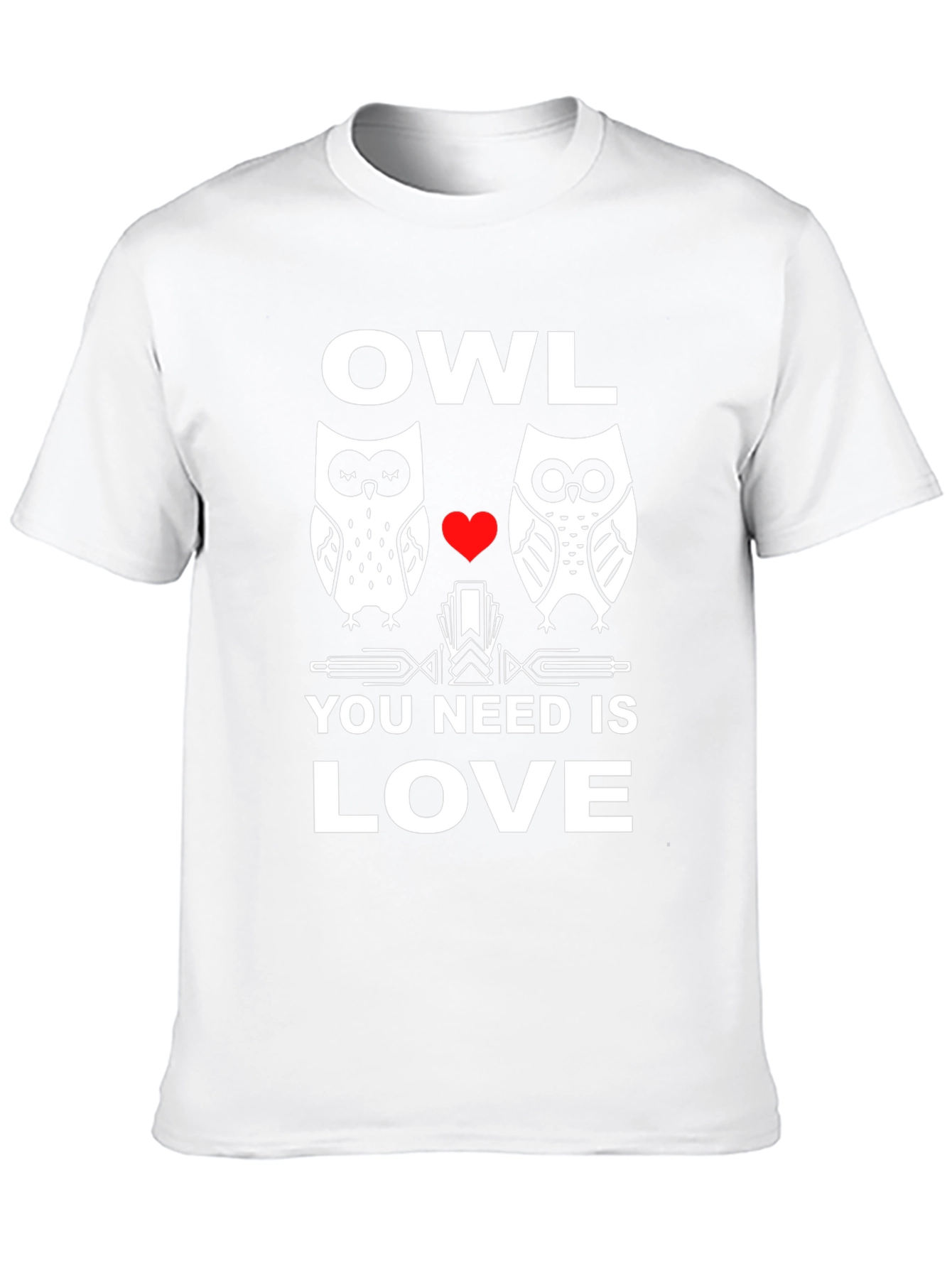 Black Owl You Need Is Love T-Shirt - Black view 10