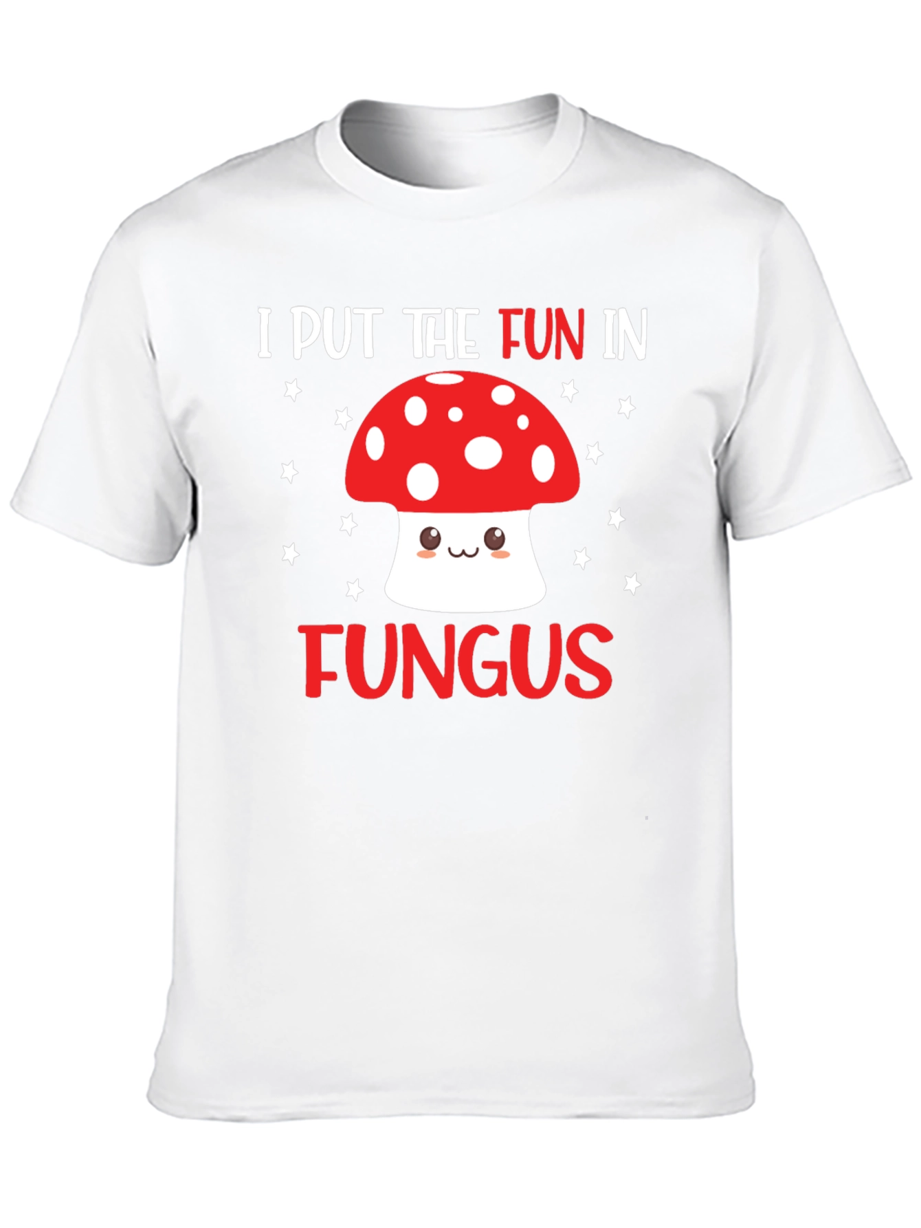 Black Funny Mushroom T-Shirt - "I Put the Fun in Fungus" view 10