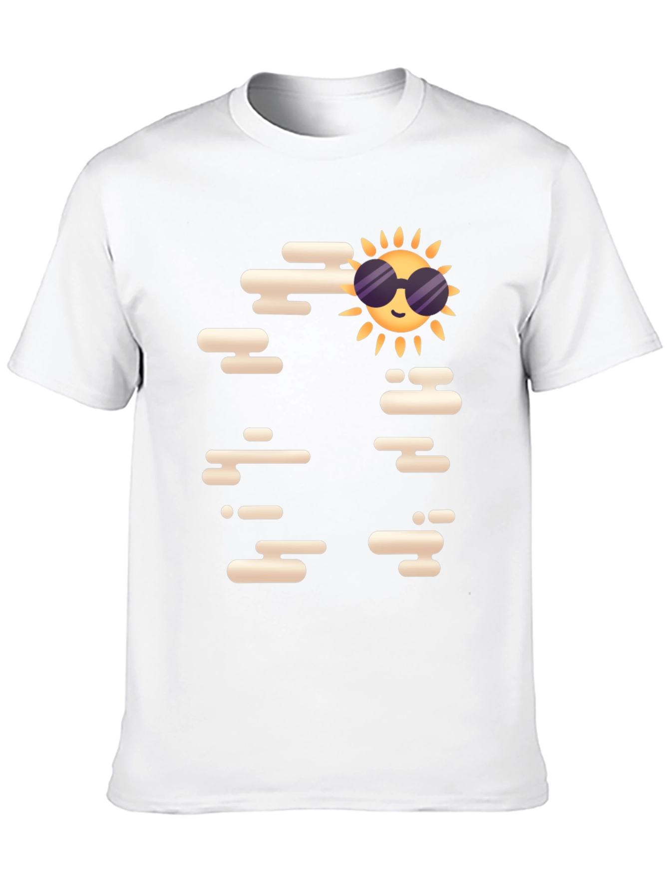 Black Cool Sun Graphic Tee - Black Casual T-Shirt view 10