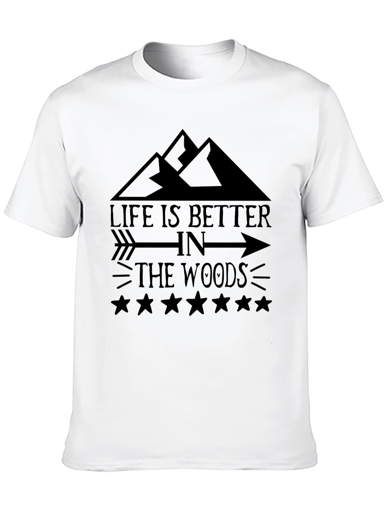 Black Life is Better in the Woods Graphic Tee view 10