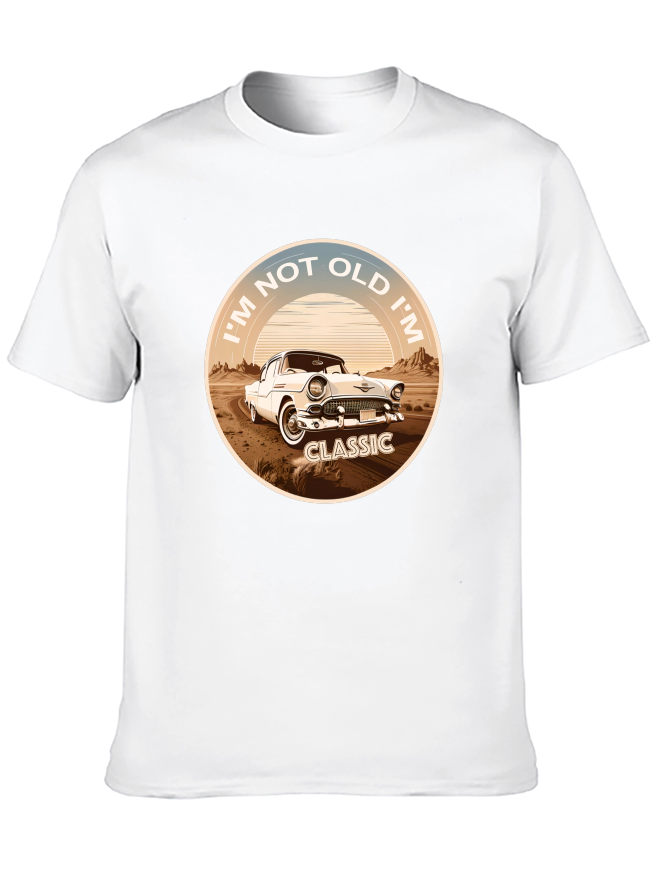 Black Classic Car Graphic T-Shirt - I'm Not Old, I'm Classic view 10
