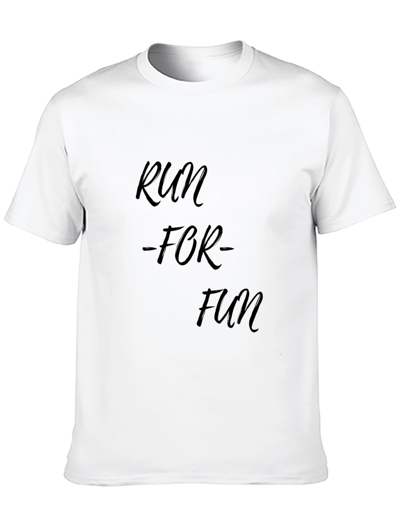 Black Run For Fun Black T-Shirt Casual Wear view 10