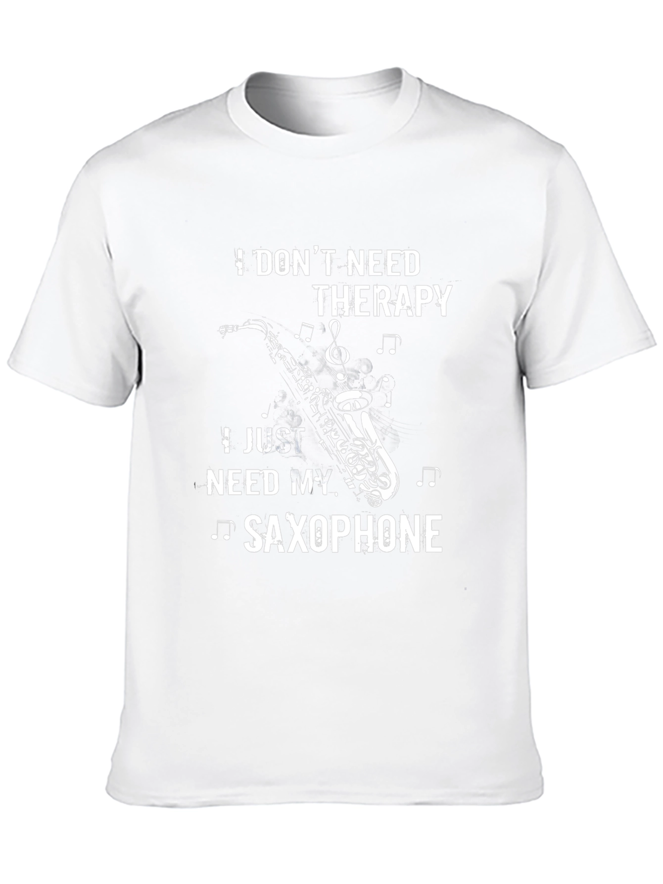 Black Saxophone Therapy T-Shirt - Musician Gift Idea view 10