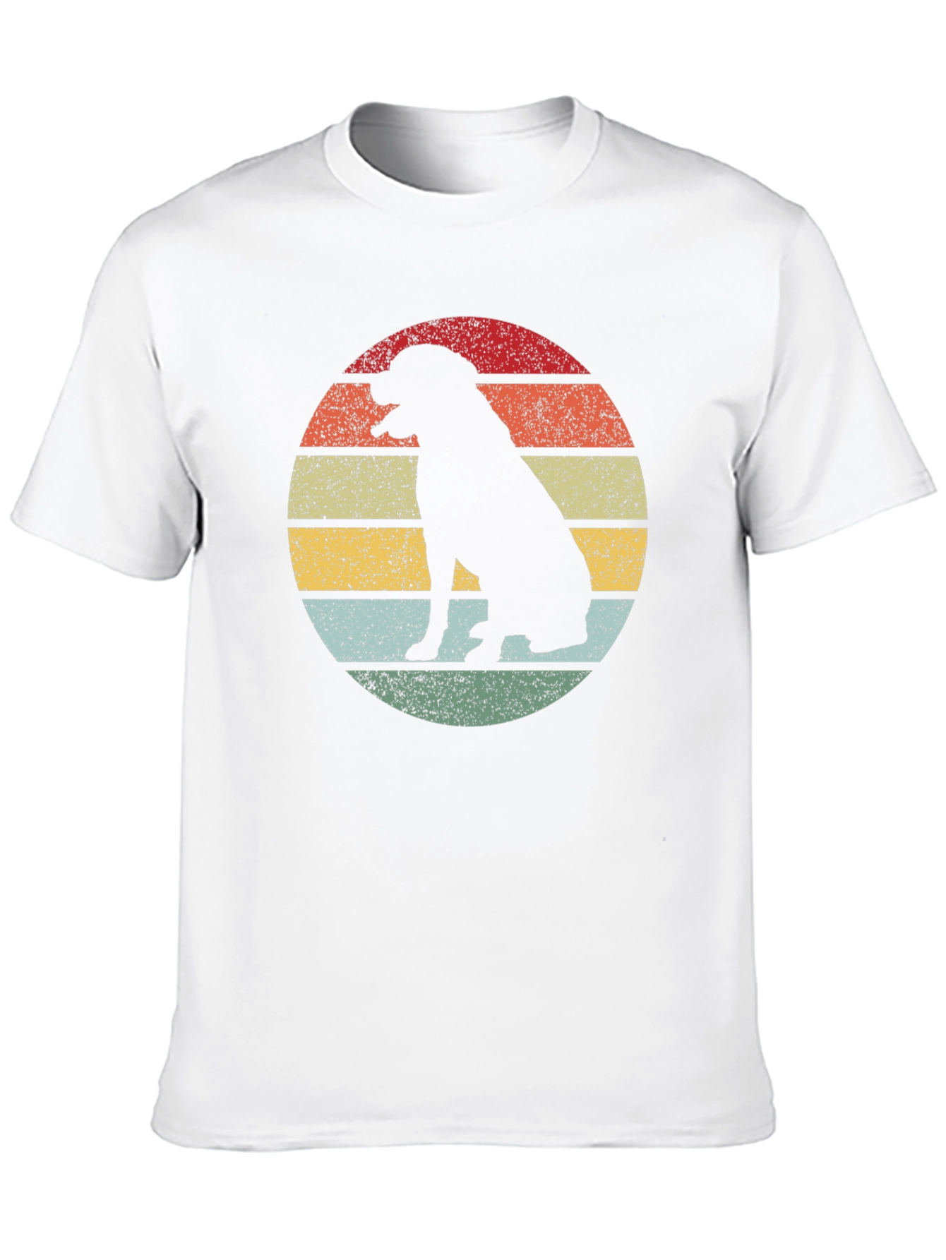 Black Retro Dog Silhouette T-Shirt - Vintage Style Graphic Tee view 10