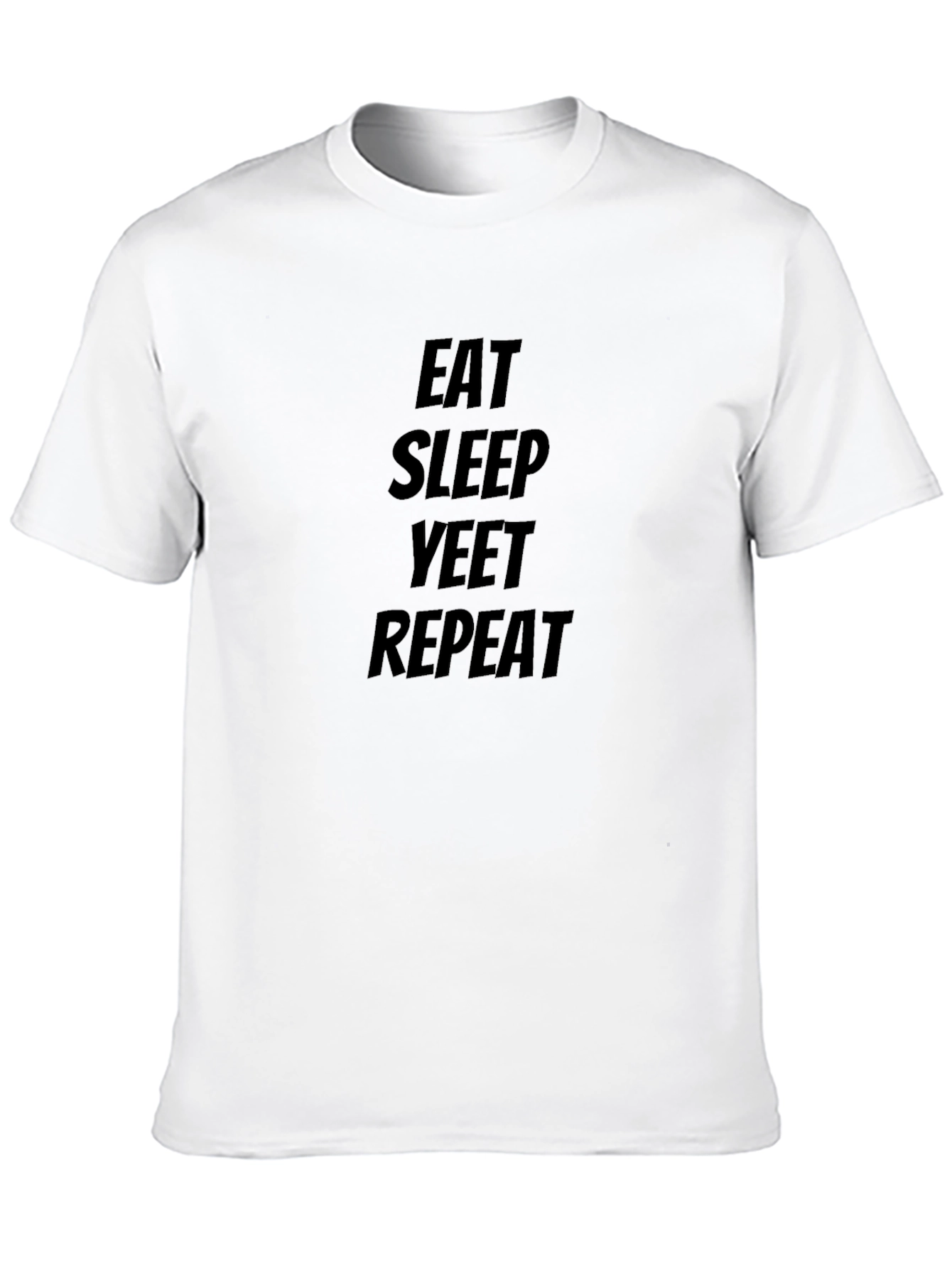 Black Eat Sleep Yeet Repeat Graphic Tee - Black view 10