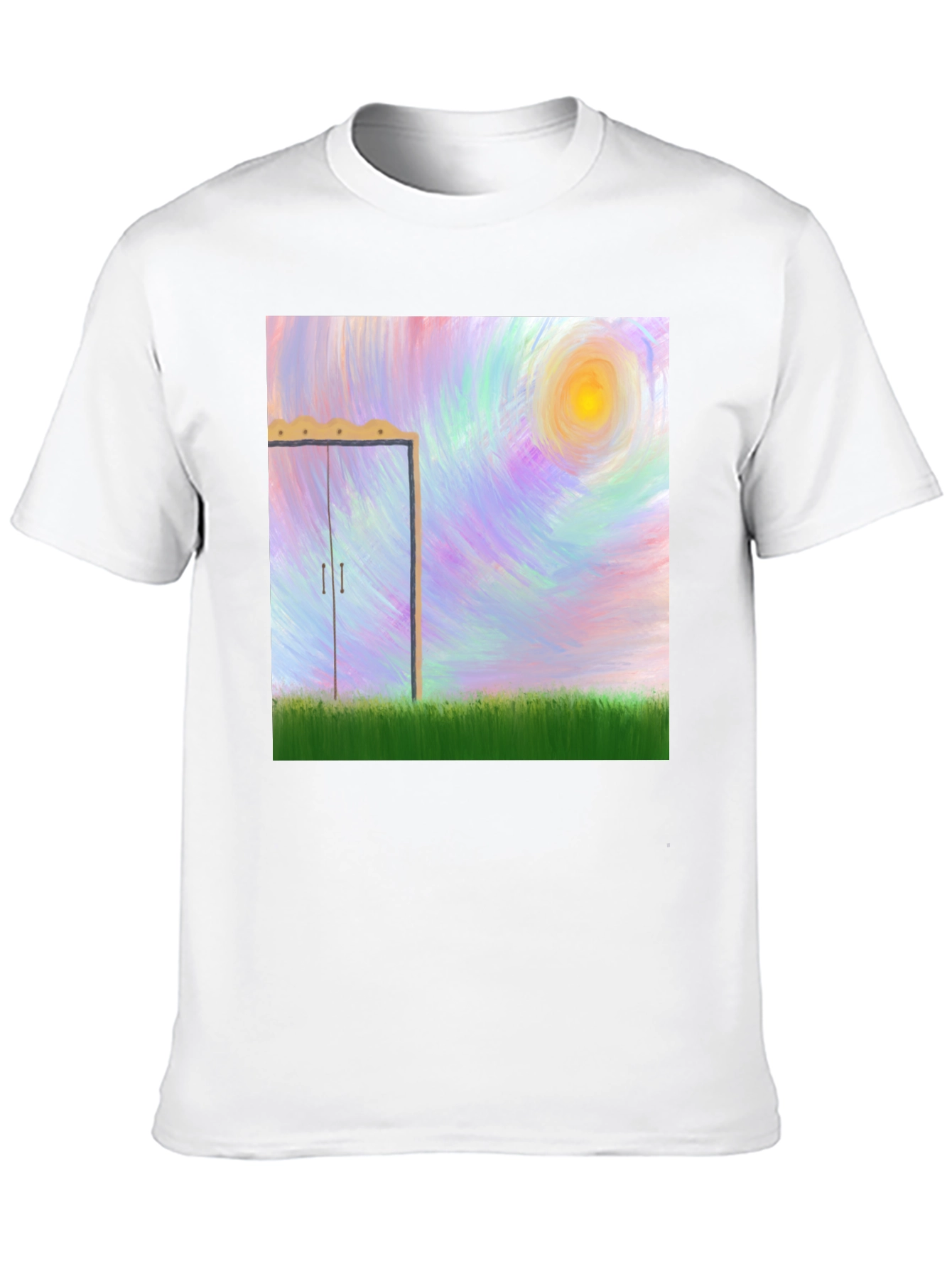 Black Colorful Painted Door Graphic Tee view 10