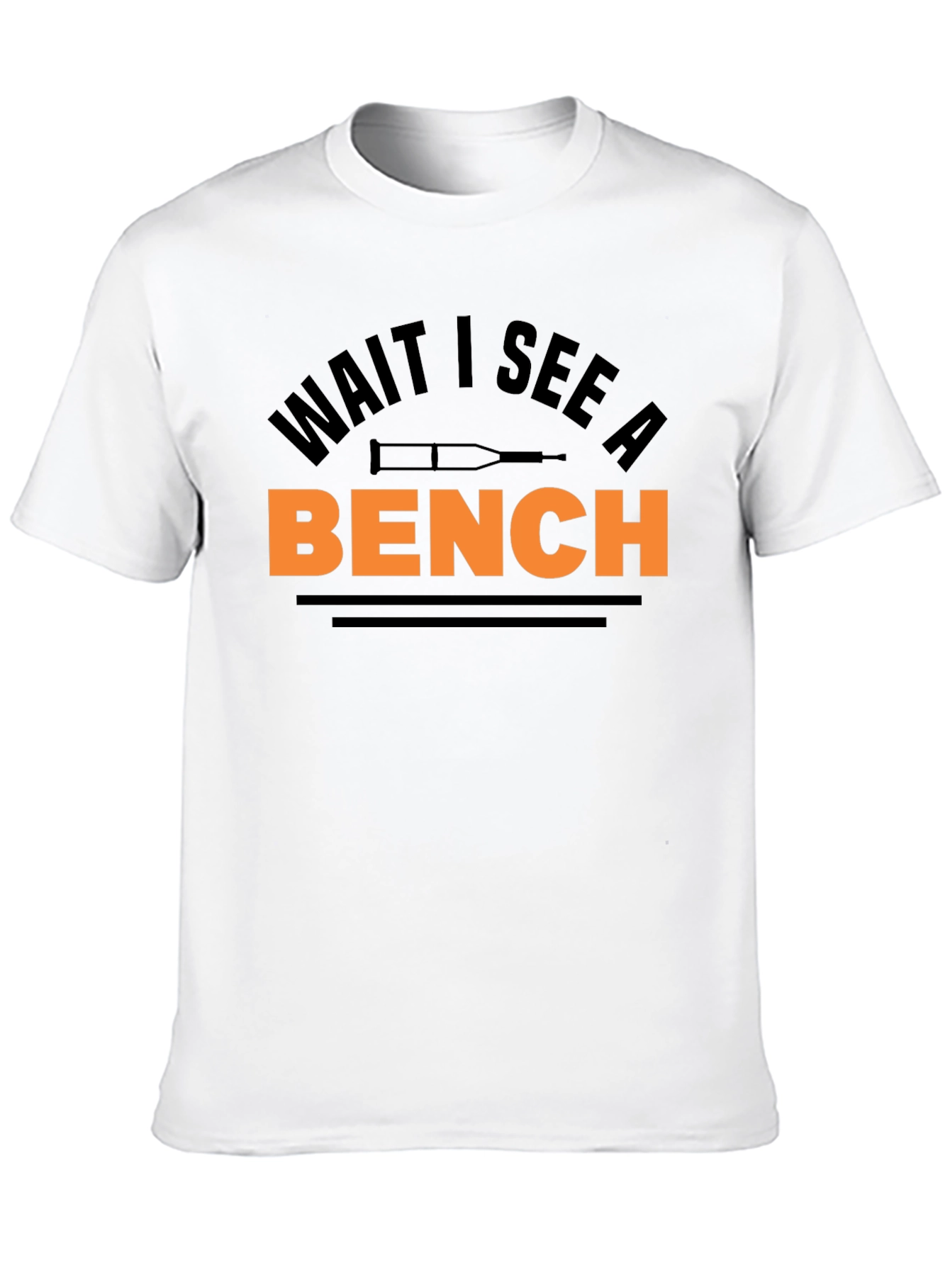 Black Wait I See A Bench T-Shirt - Funny Injury Tee view 10
