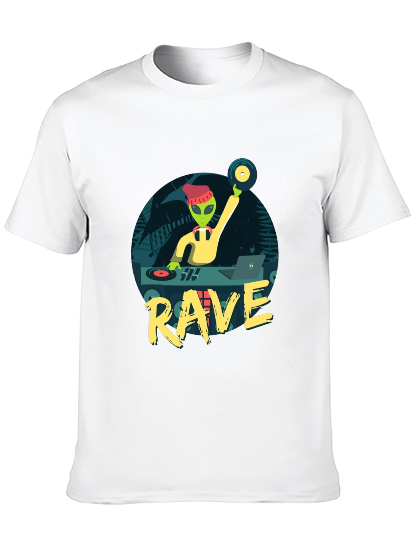 Black Alien DJ Rave T-Shirt view 10