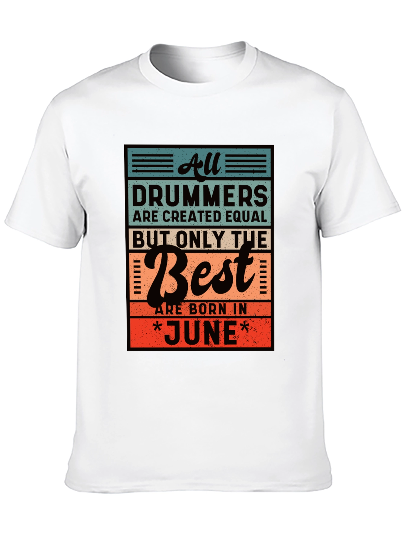 Black Drummers Born in June T-Shirt view 10