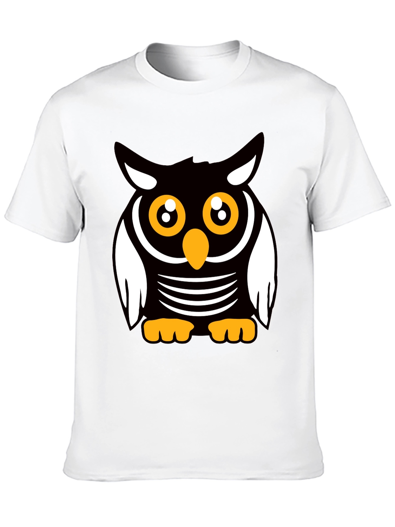 Black Cute Cartoon Owl Graphic T-Shirt view 10