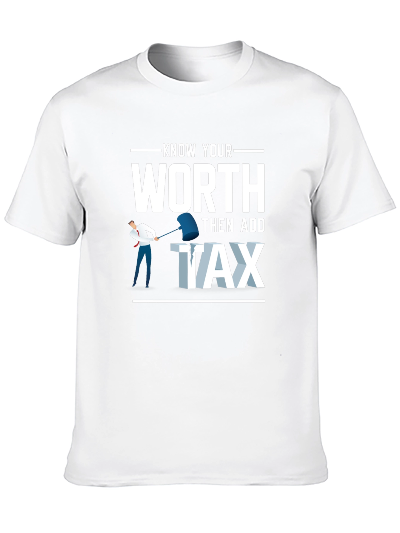 Black Know Your Worth Add Tax Graphic T-Shirt view 10