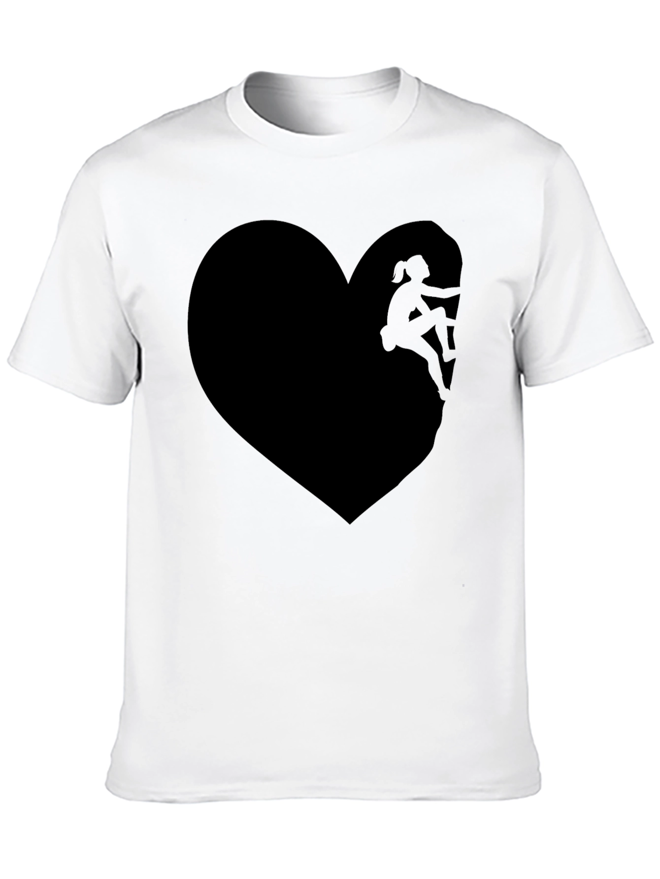 Black Climbing Heart T-Shirt - Passionate Ascent view 10