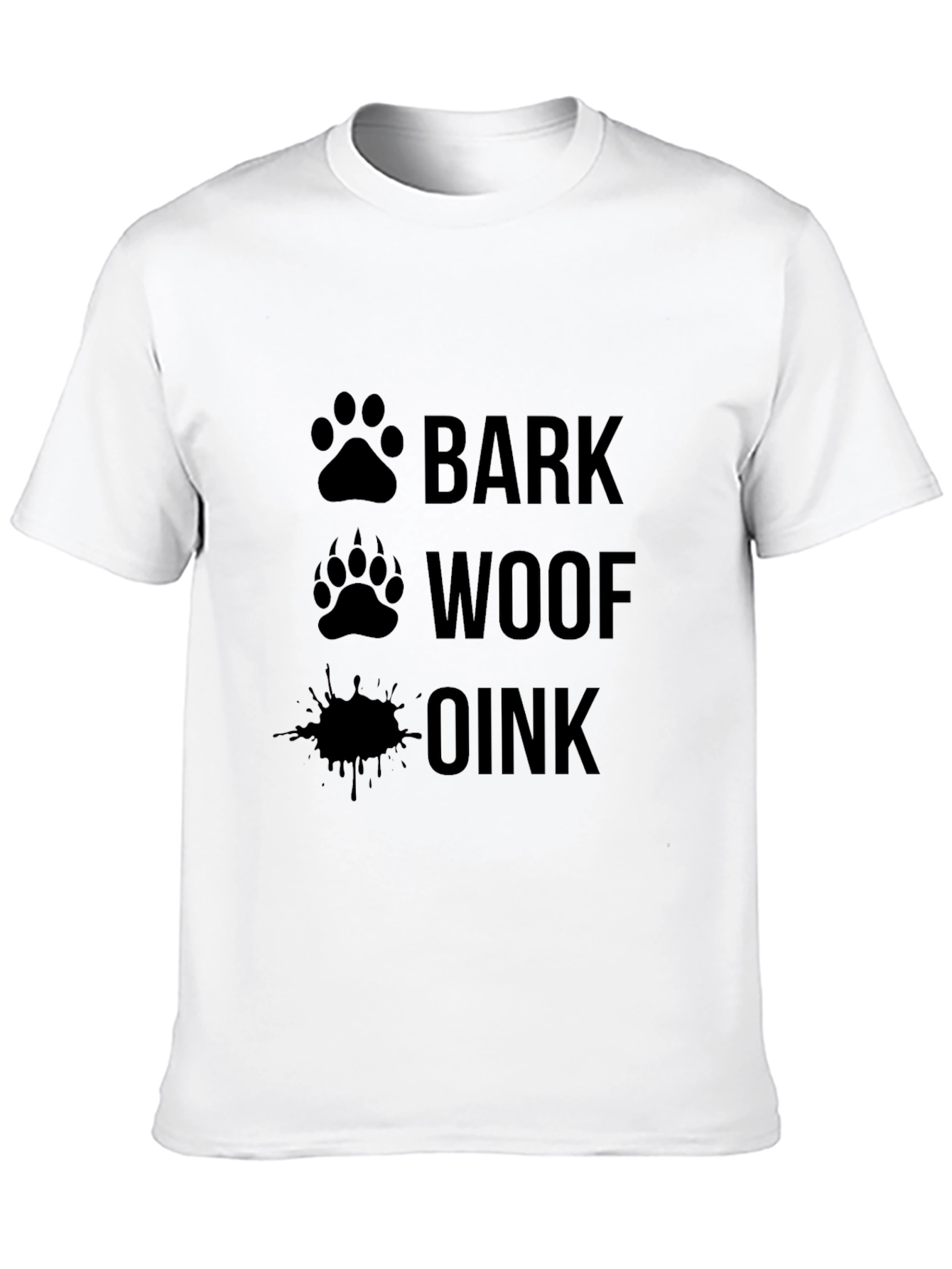Black Bark Woof Oink T-Shirt Funny Animal Sounds Tee view 10