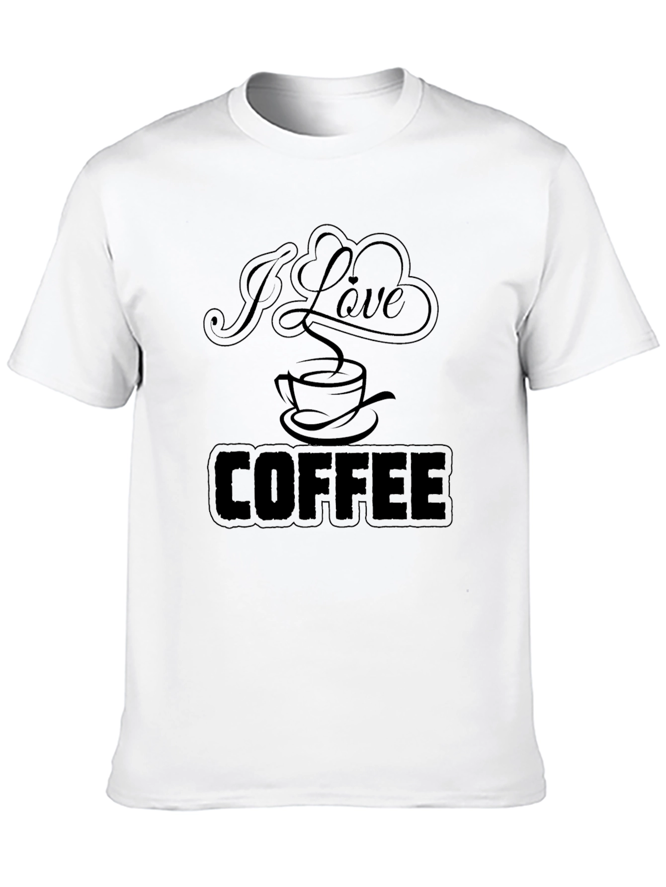 Black I Love Coffee T-Shirt - Black view 10