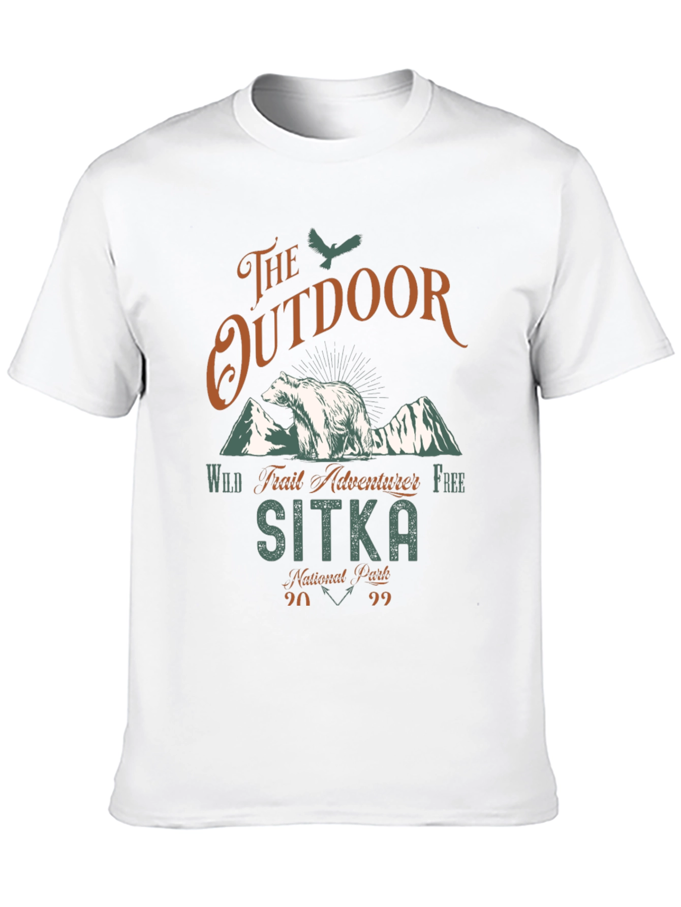 Black Outdoor Adventure T-Shirt - Sitka National Park Bear Design view 10
