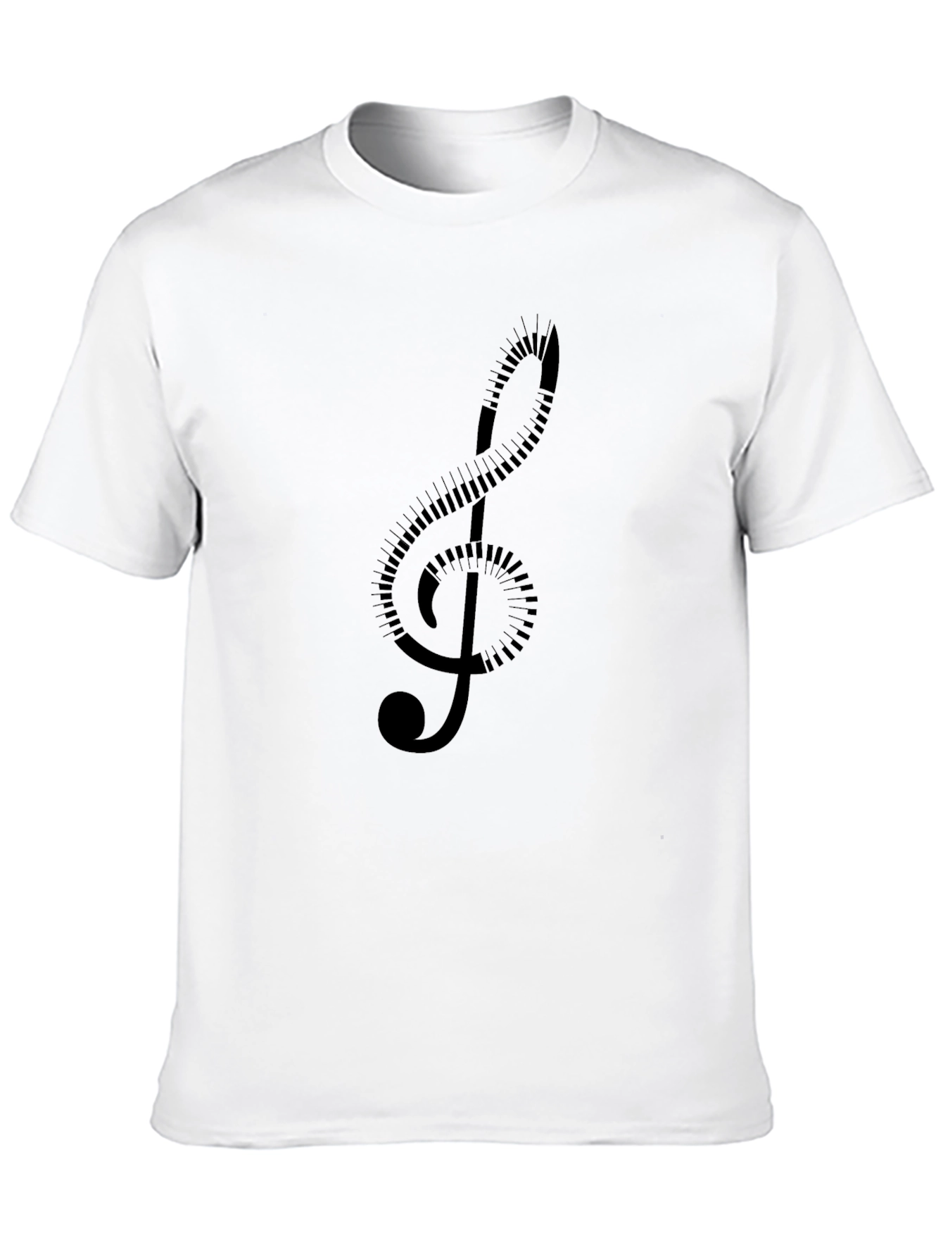 Black Musical Clef Graphic T-Shirt - Stylish Black Tee view 10