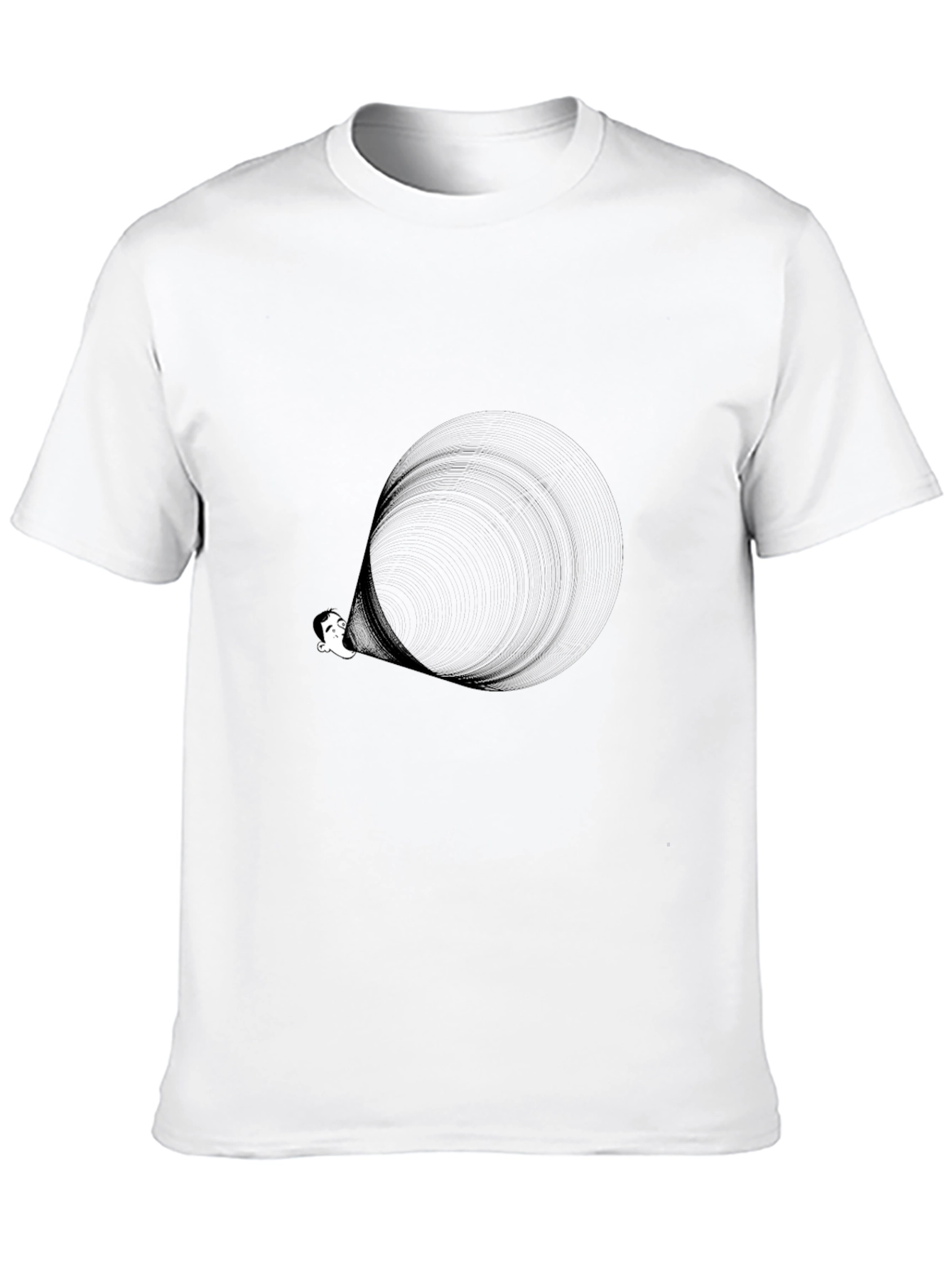 Black Black Hole Humor T-Shirt - Casual Graphic Tee view 10