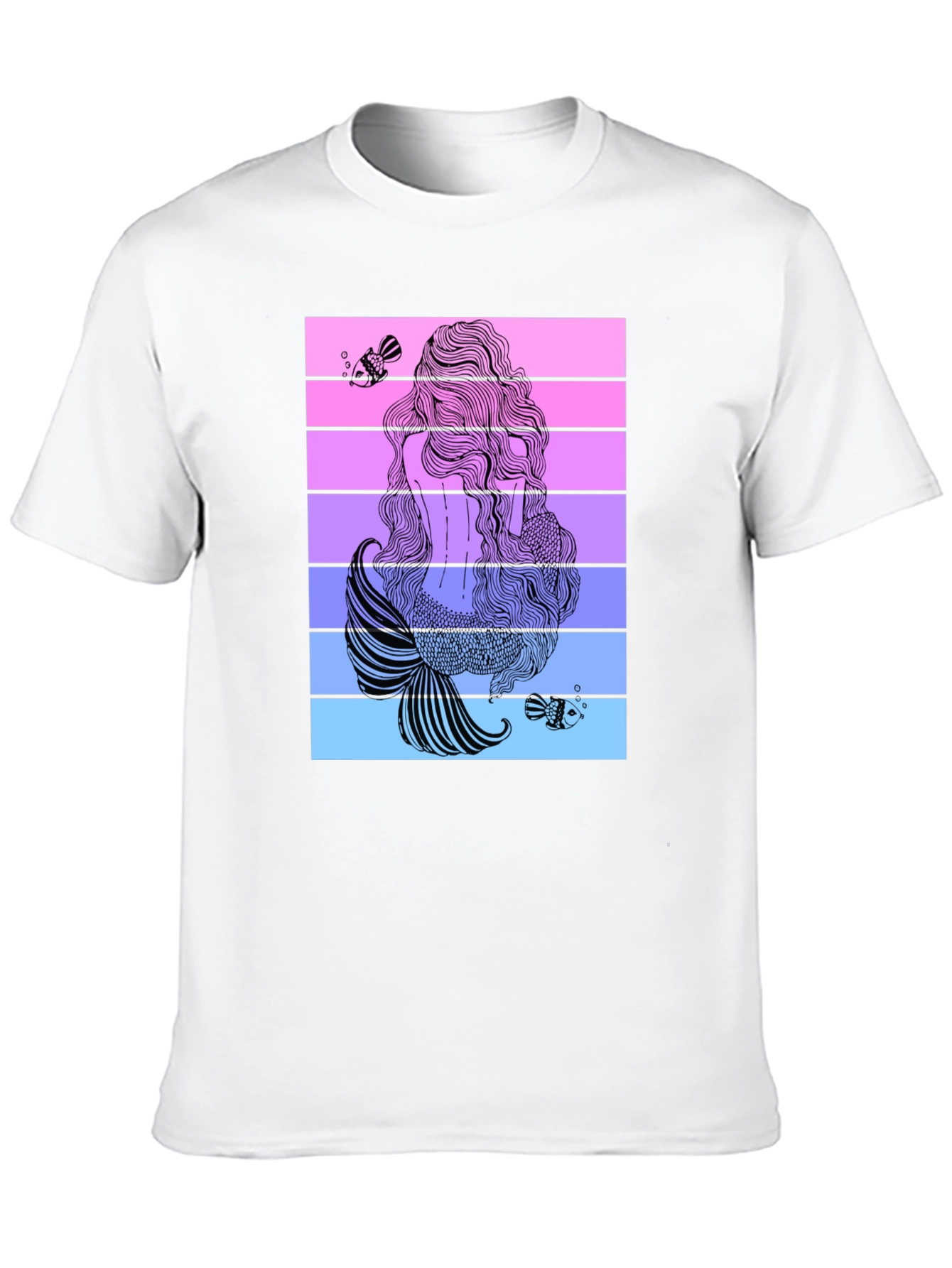 Black Mermaid Tail Graphic T-Shirt - Stylish Black Tee view 10