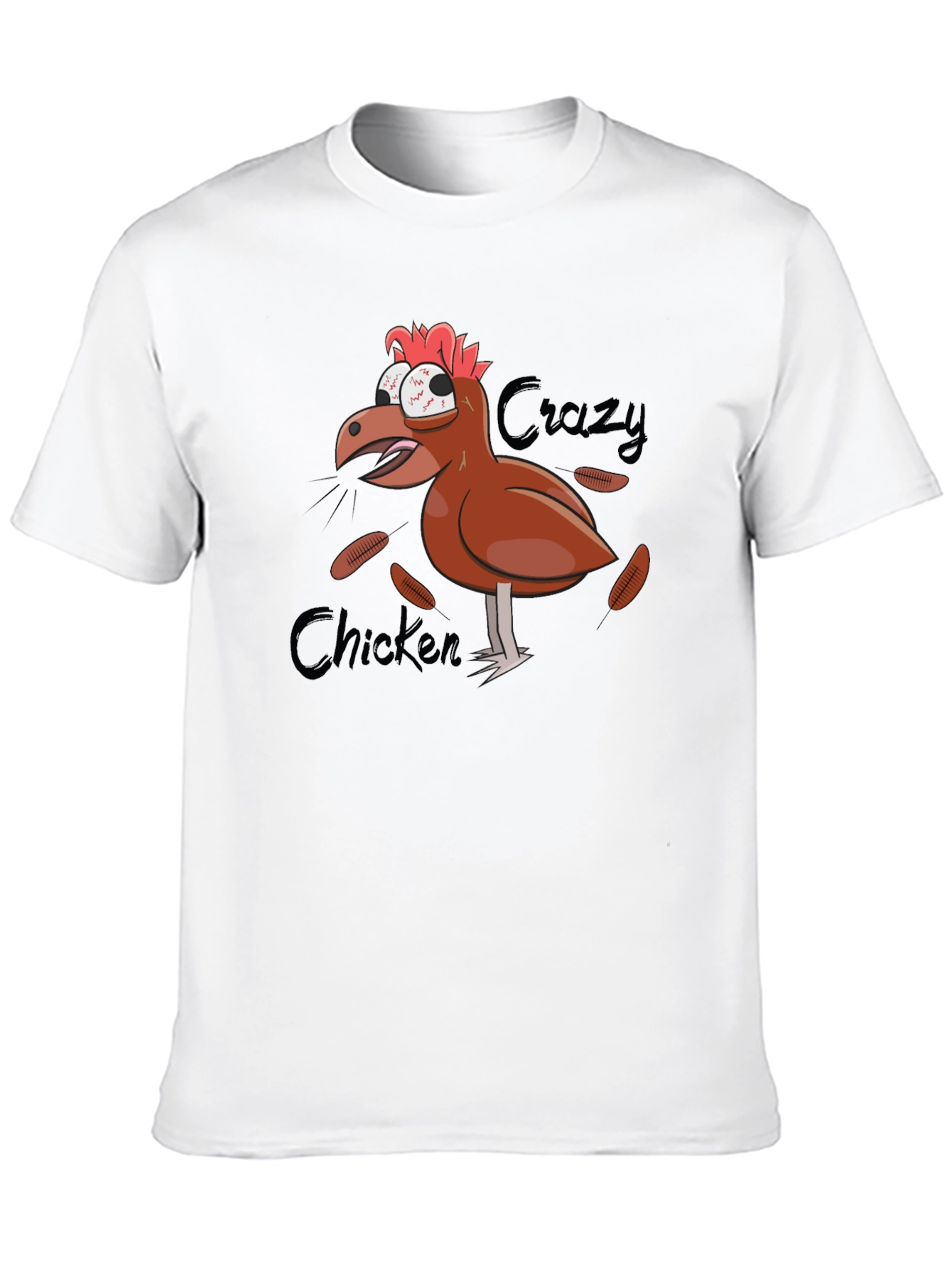 Black Crazy Chicken Graphic T-Shirt - Black view 10