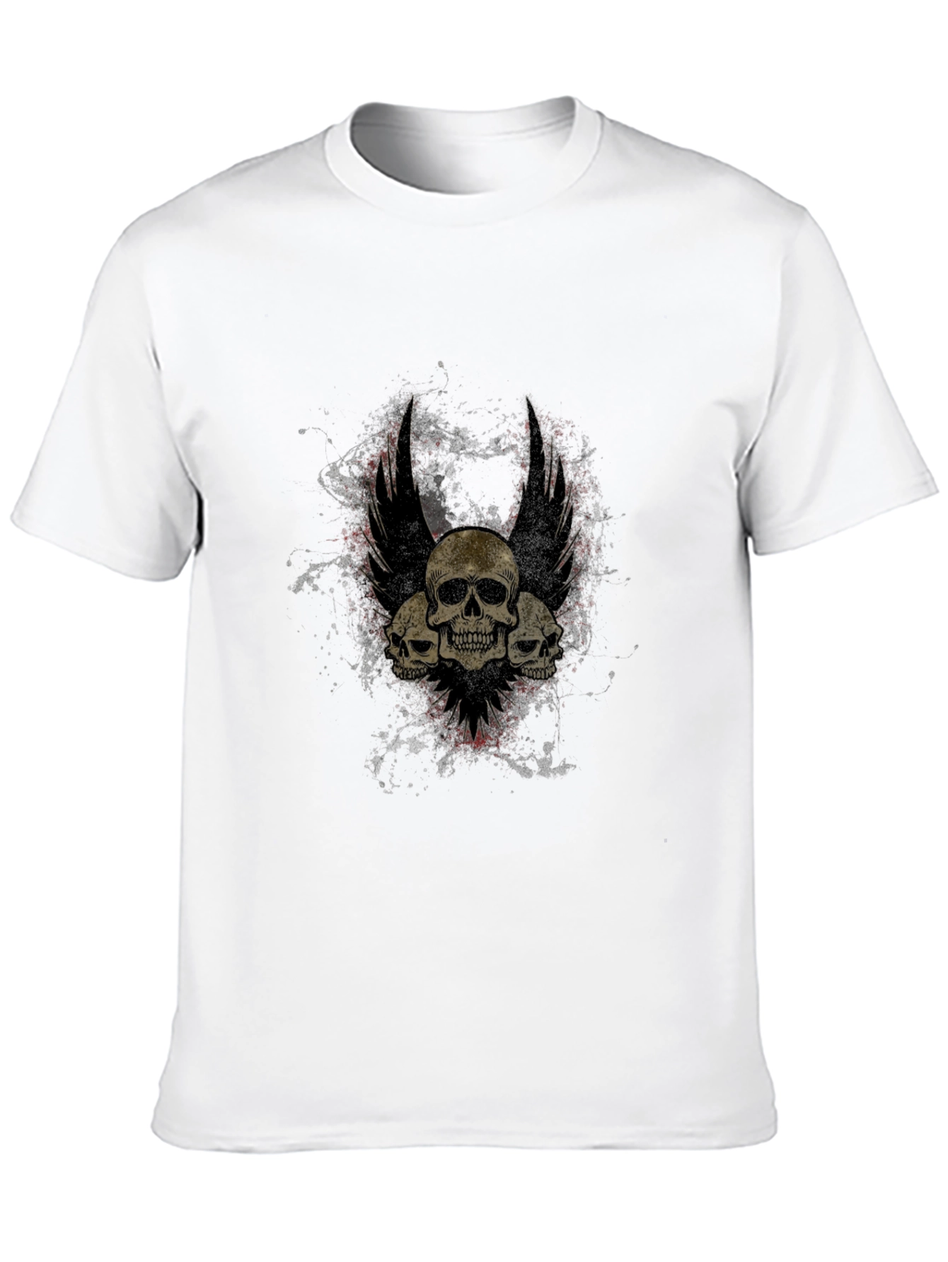 Black Skull Winged T-Shirt - Gothic Style view 10