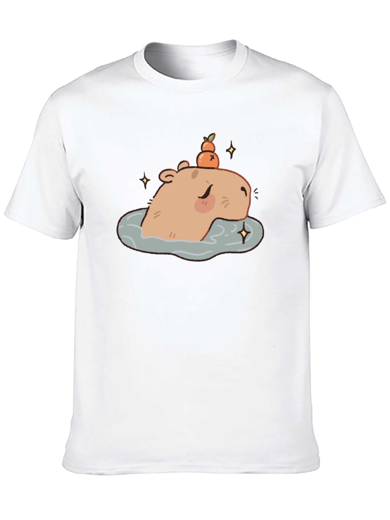 Black Capybara Relaxing T-Shirt - Cute Cartoon Tee view 10