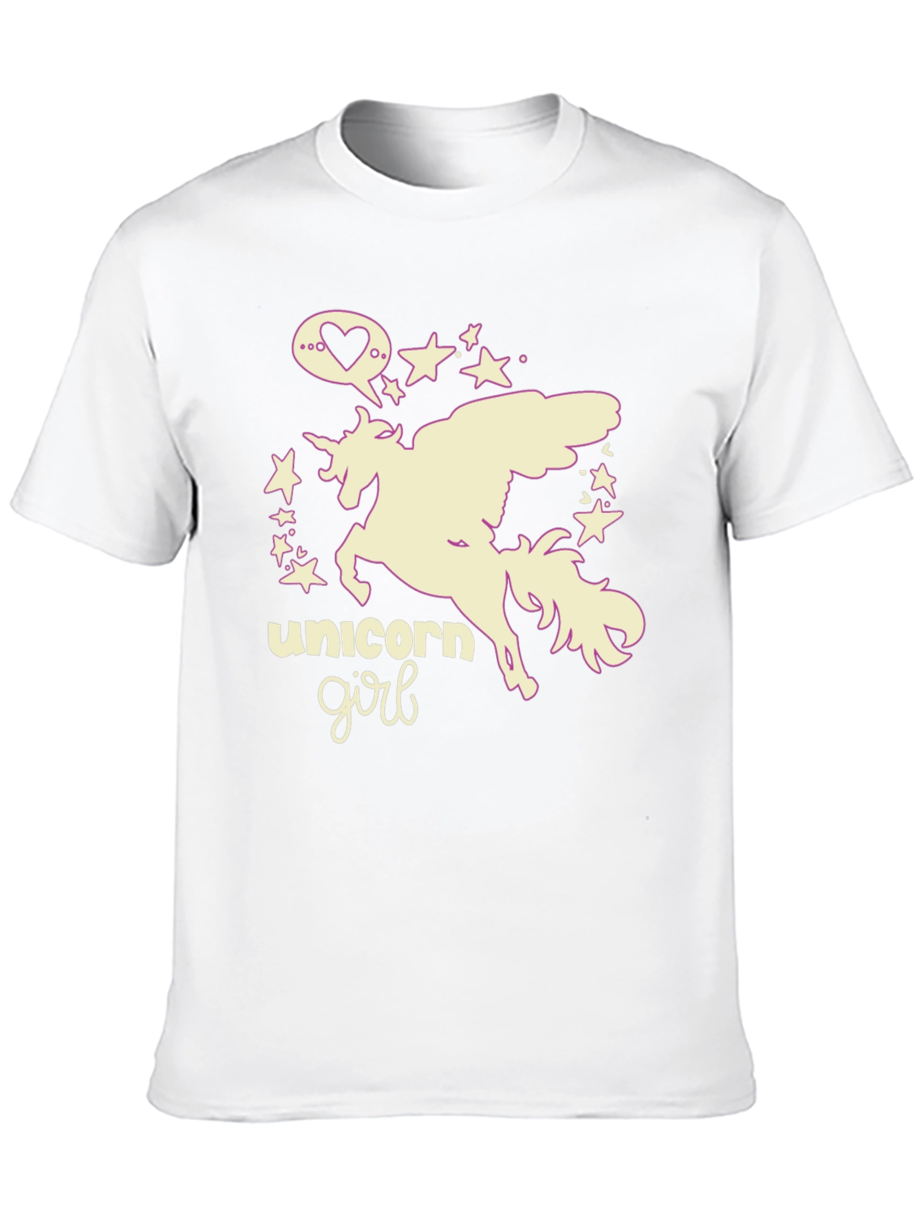 Black Unicorn Girl Black Graphic Tee view 10