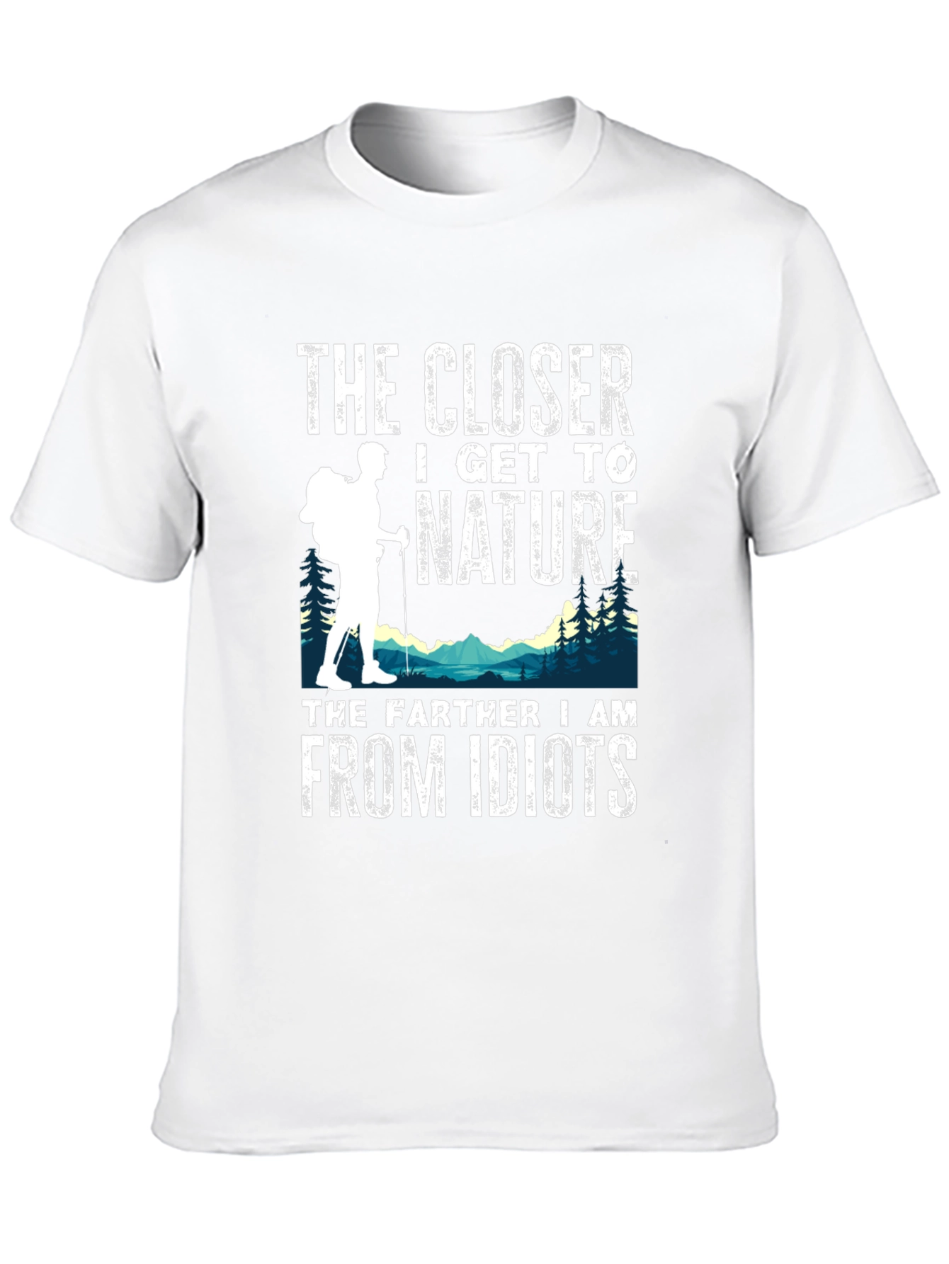 Black Nature Lover T-Shirt: The Closer I Get view 10