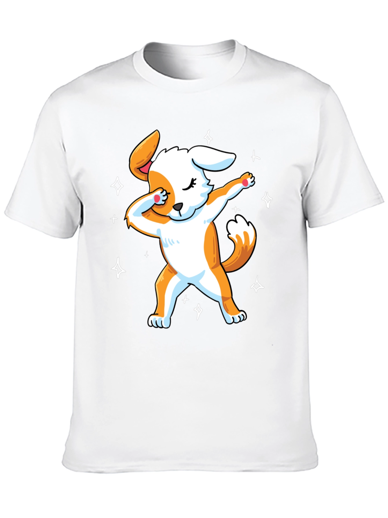 Black Dabbing Dog Graphic T-Shirt - Trendy Men's Black Tee view 10