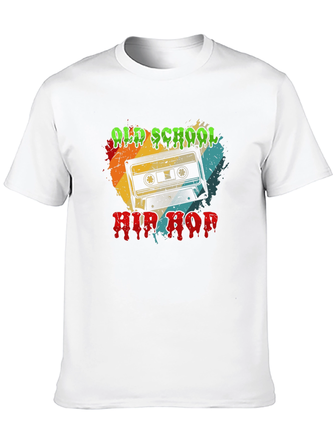 Black Old School Hip Hop Cassette Tape Graphic Tee view 10