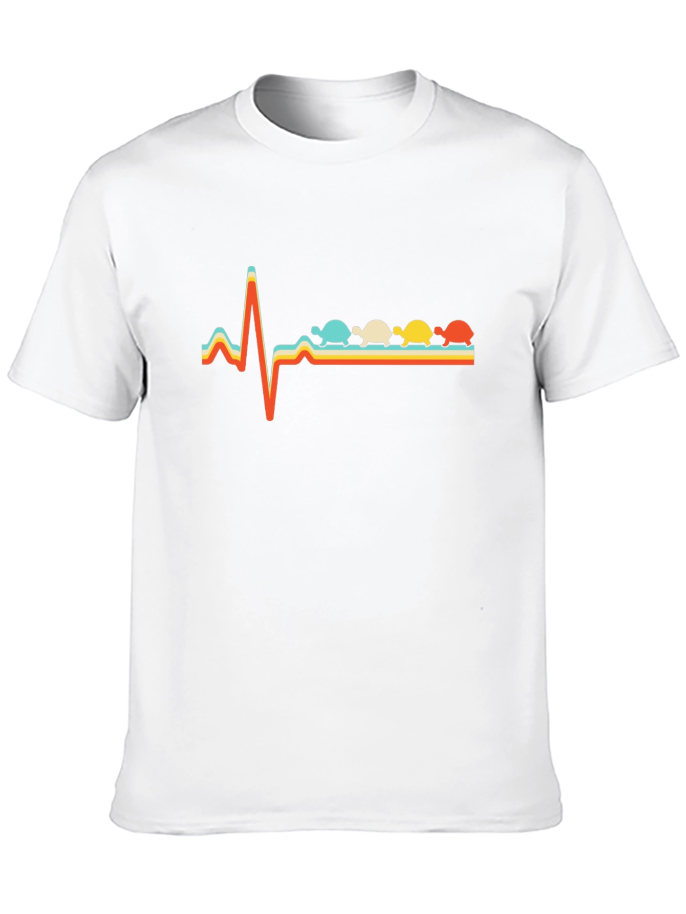 Black Turtle Heartbeat T-Shirt - Retro Style Tee view 10