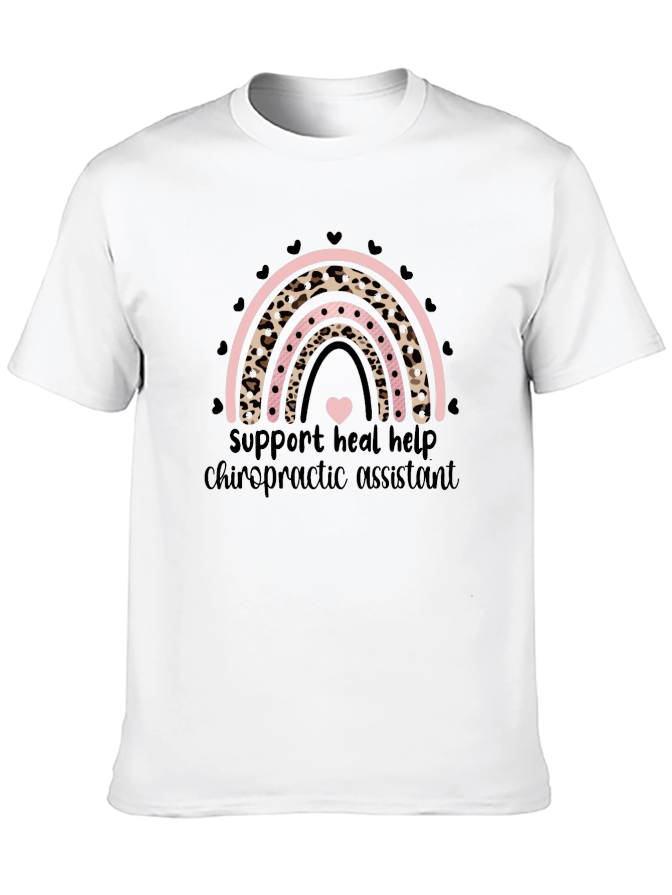 Black Chiropractic Assistant Rainbow T-Shirt view 10