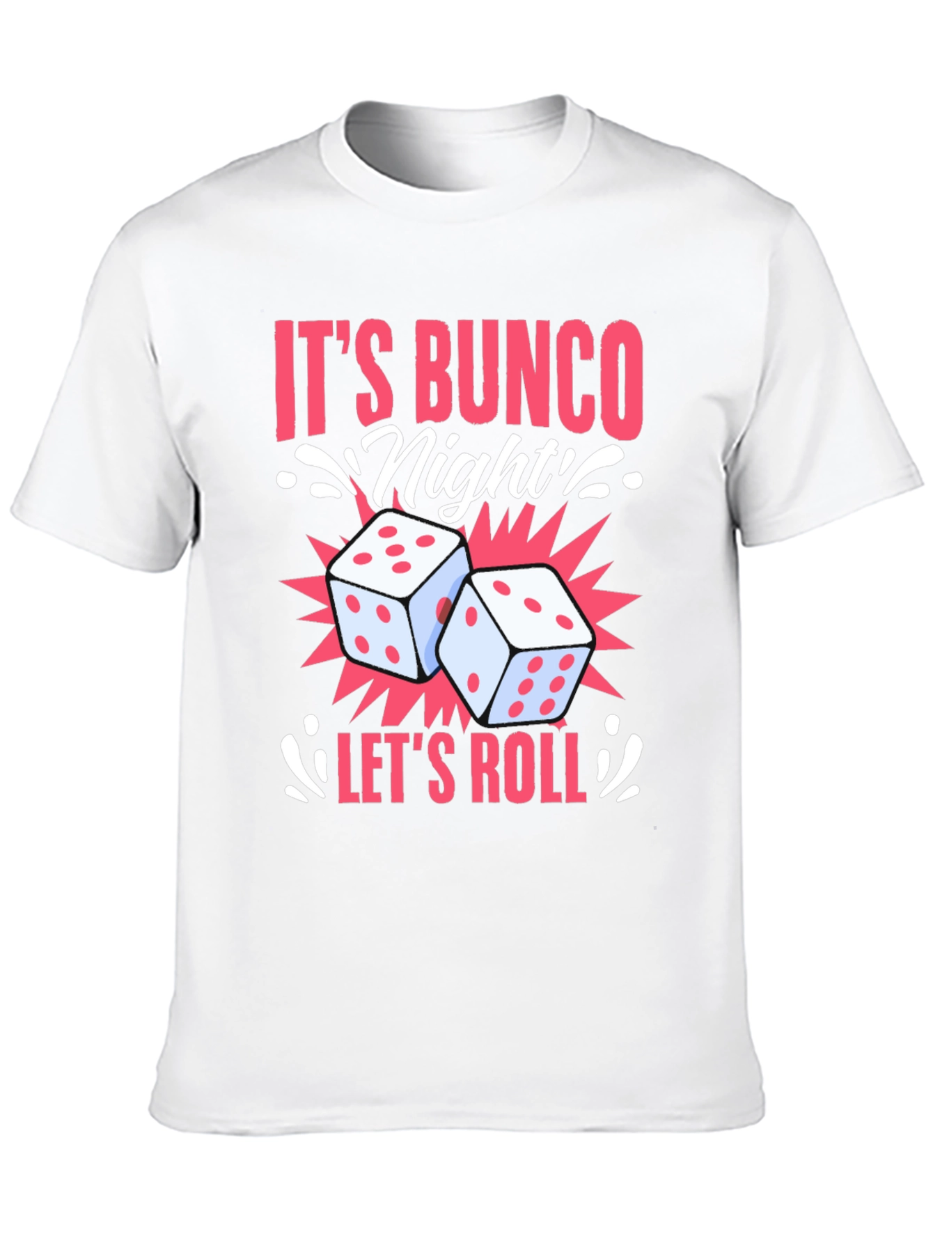 Black It's Bunco Night! Dice Graphic Tee view 10