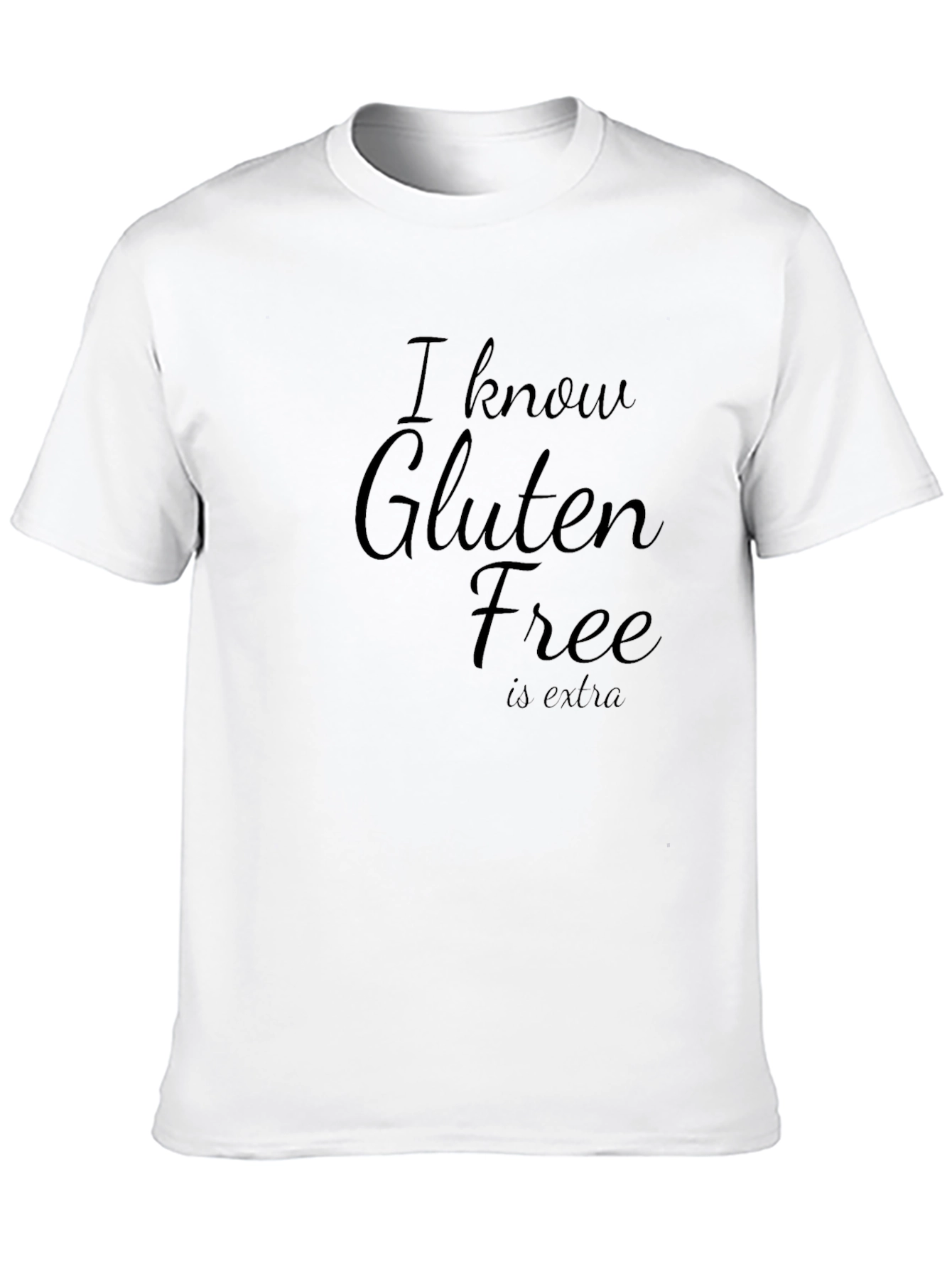 Black Gluten Free T-Shirt - Funny Sarcastic Tee view 10