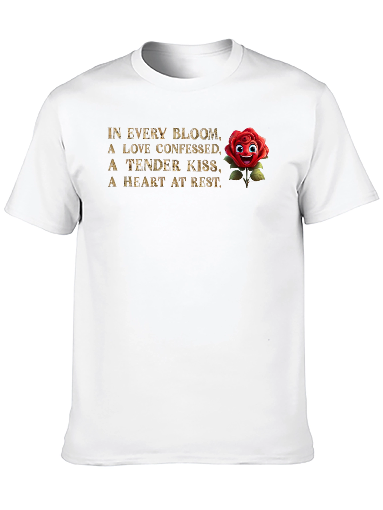 Black Romantic Rose T-Shirt: Love Confessed Graphic Tee view 10