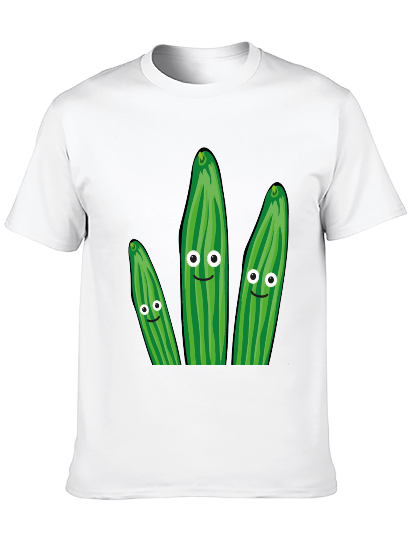 Black Funny Cucumber Graphic T-Shirt - Quirky Novelty Tee view 10