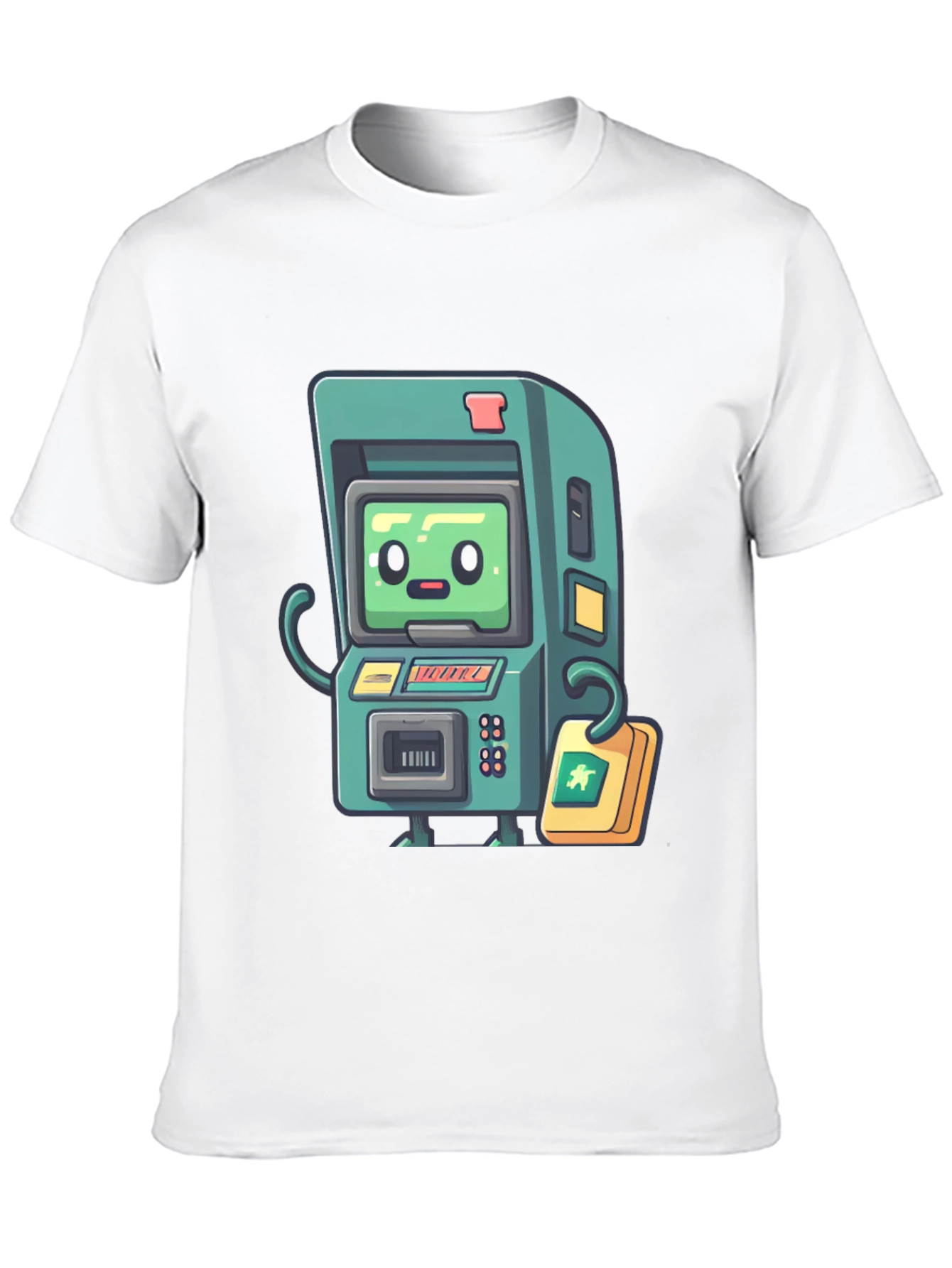 Black Retro Arcade Game T-Shirt - Black Cotton Tee view 10