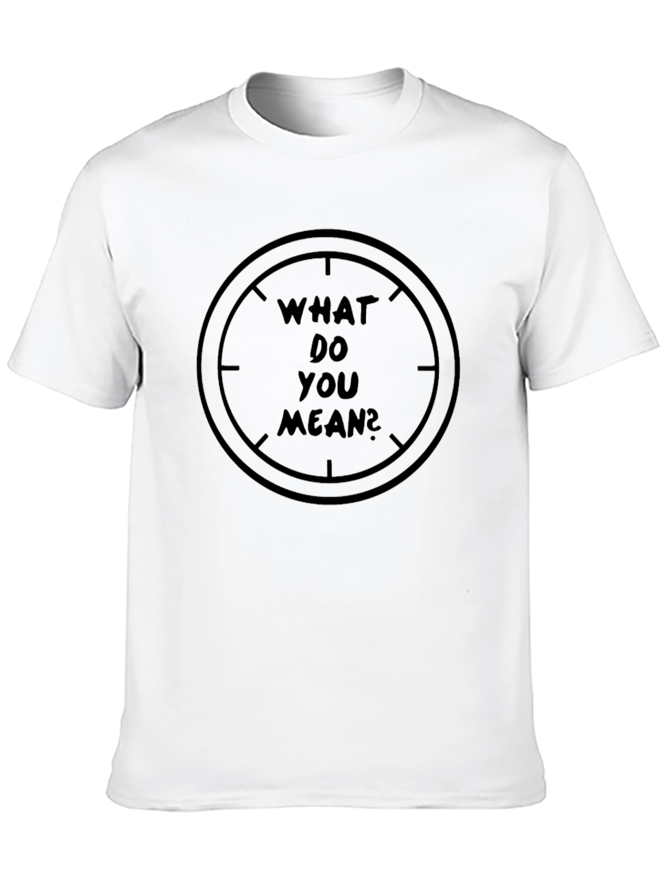 Black What Do You Mean Graphic T-Shirt view 10