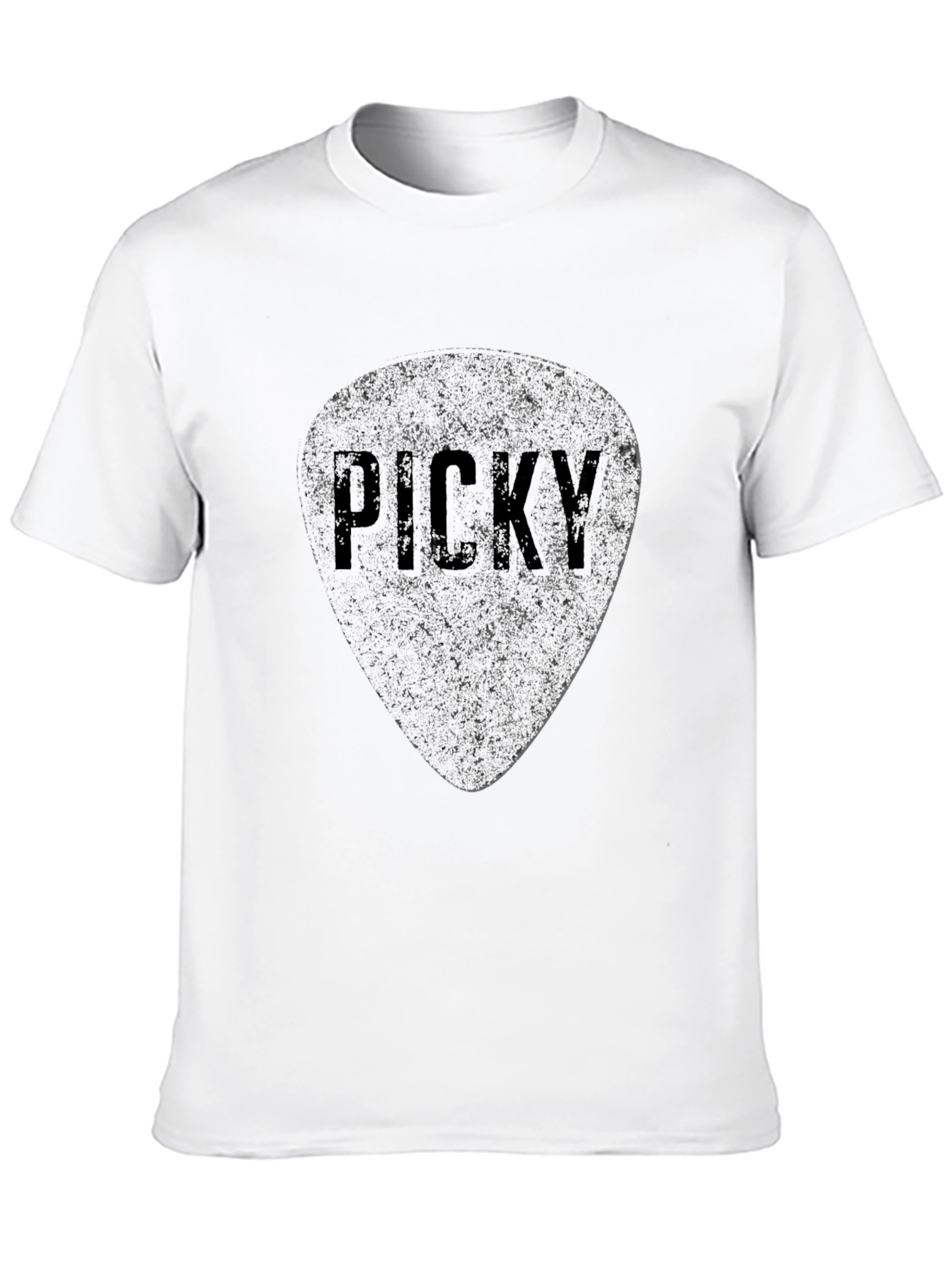Picky Guitar Pick Graphic T-Shirt - Black - 10