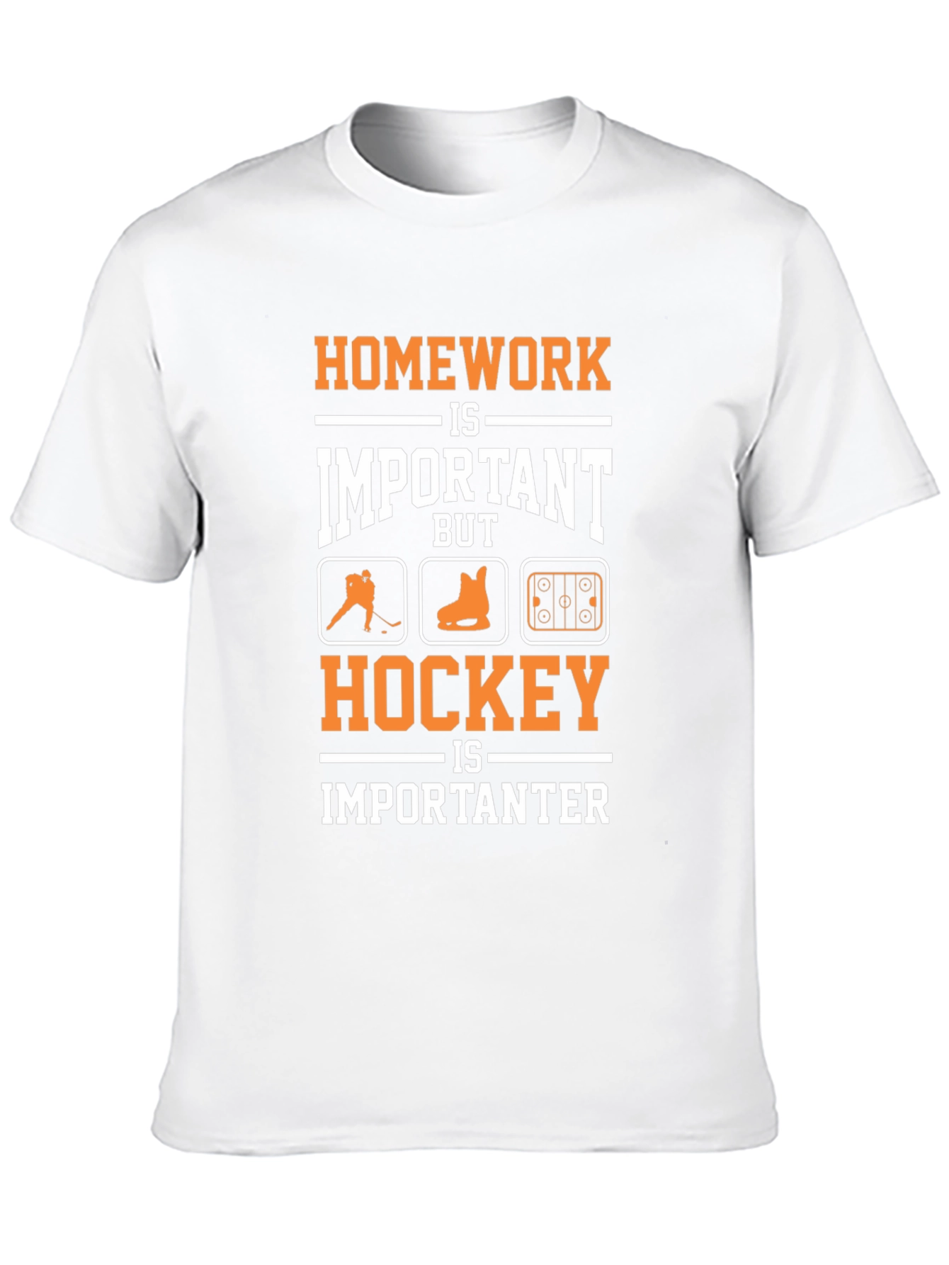 Black Homework Important? Hockey Importanter T-Shirt view 10