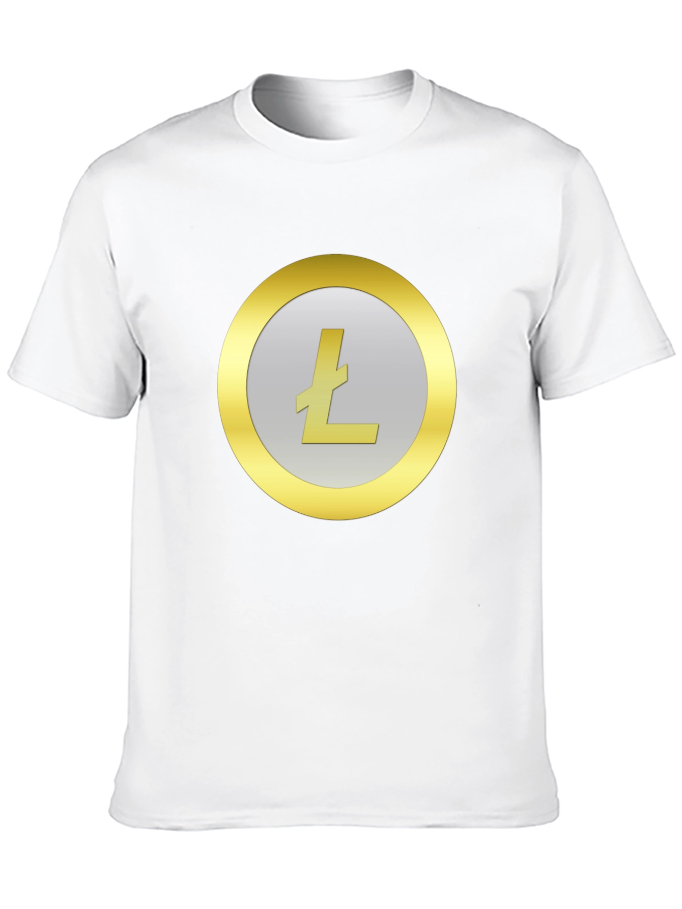 Black Litecoin Crypto Logo Black T-Shirt view 10