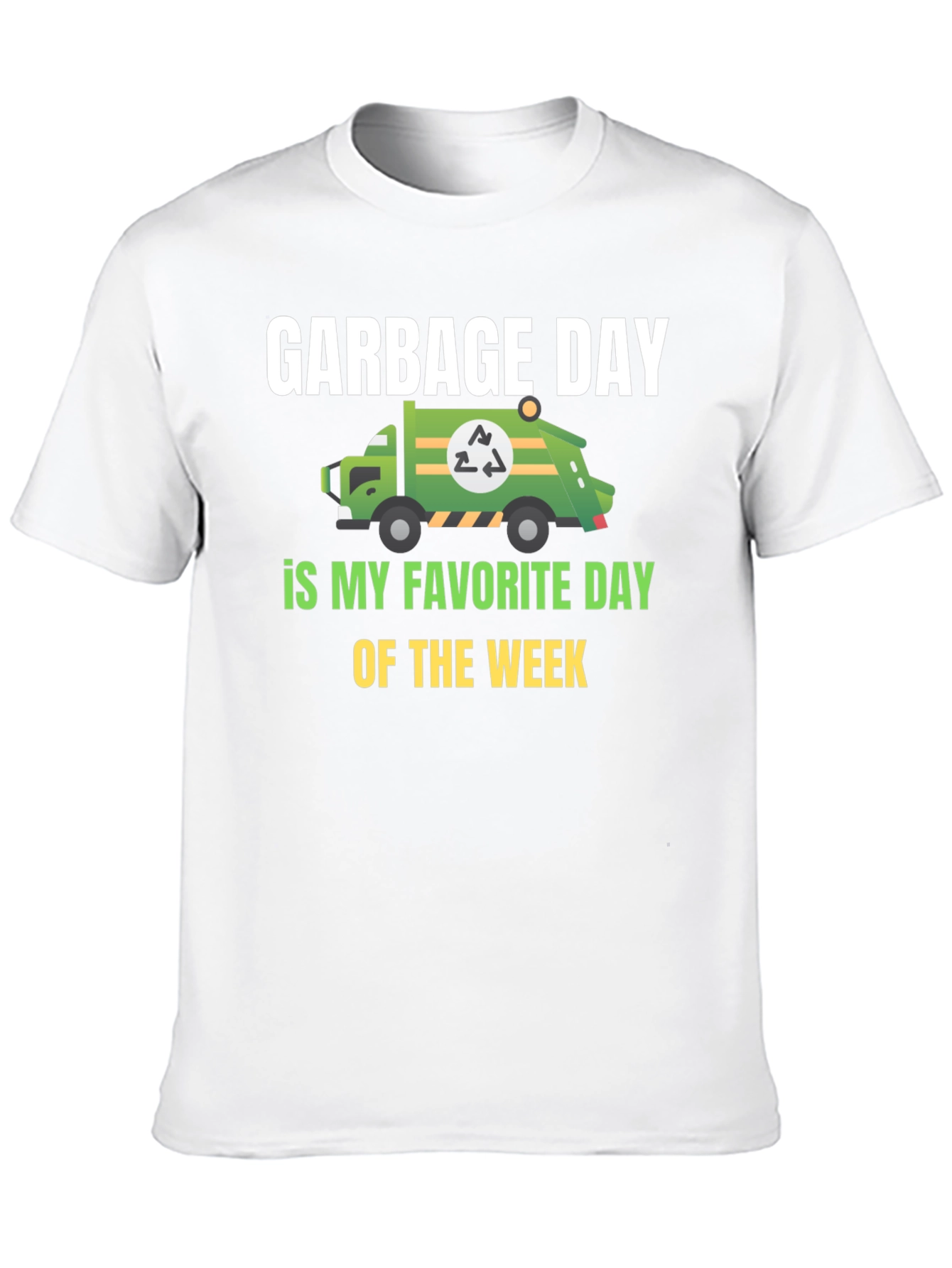 Black Garbage Day T-Shirt - Recycling Truck Tee view 10
