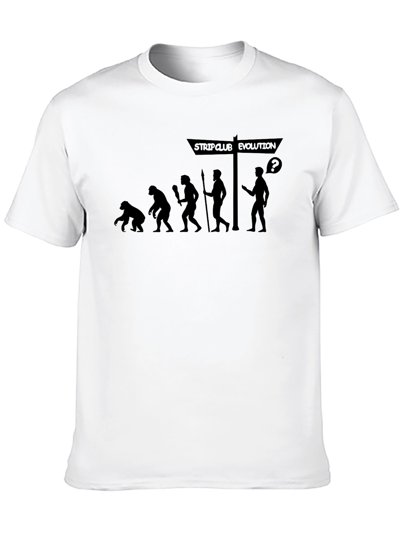 Black Evolution Strip Club Humor T-Shirt view 10