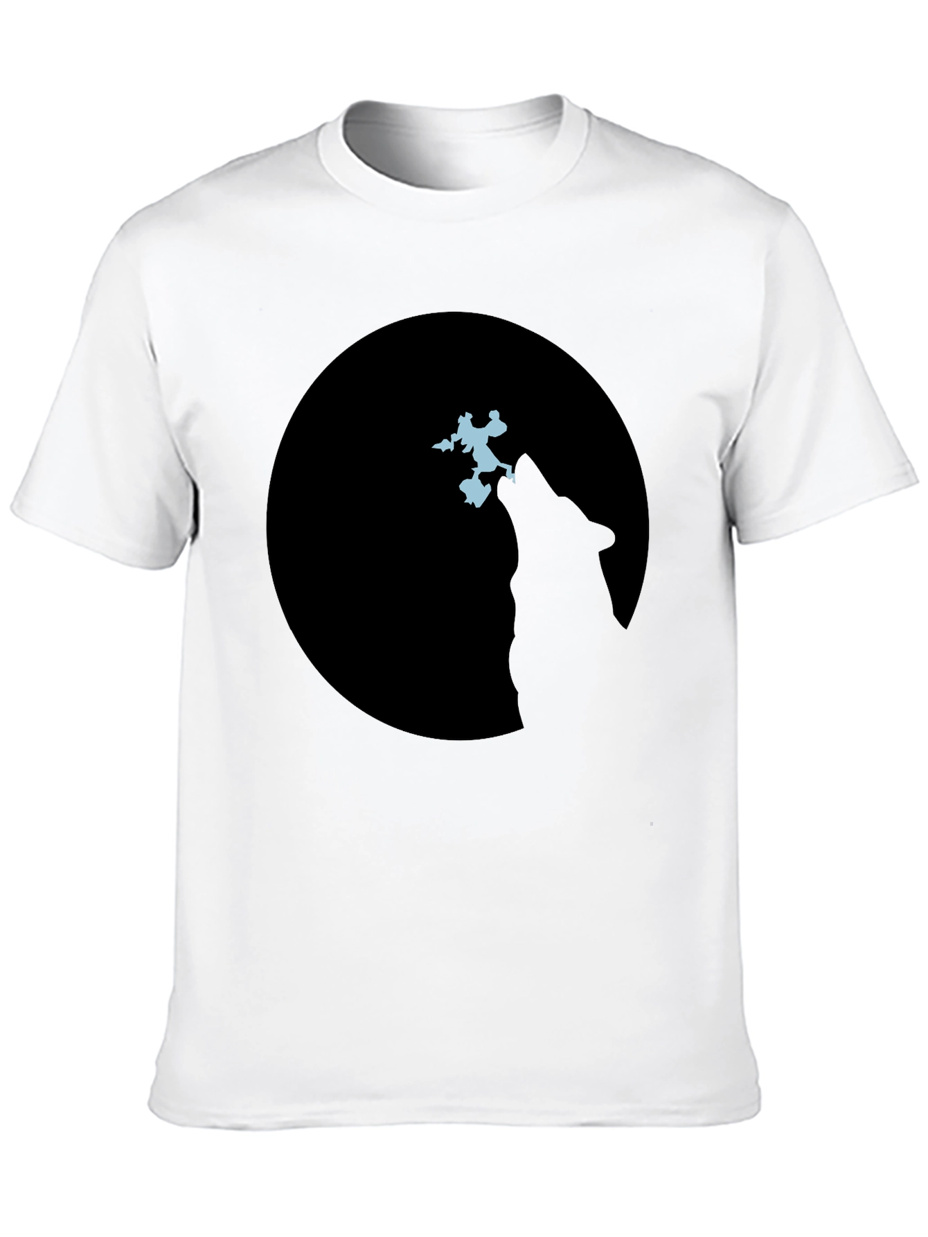 Black Wolf Moon Silhouette T-Shirt view 10