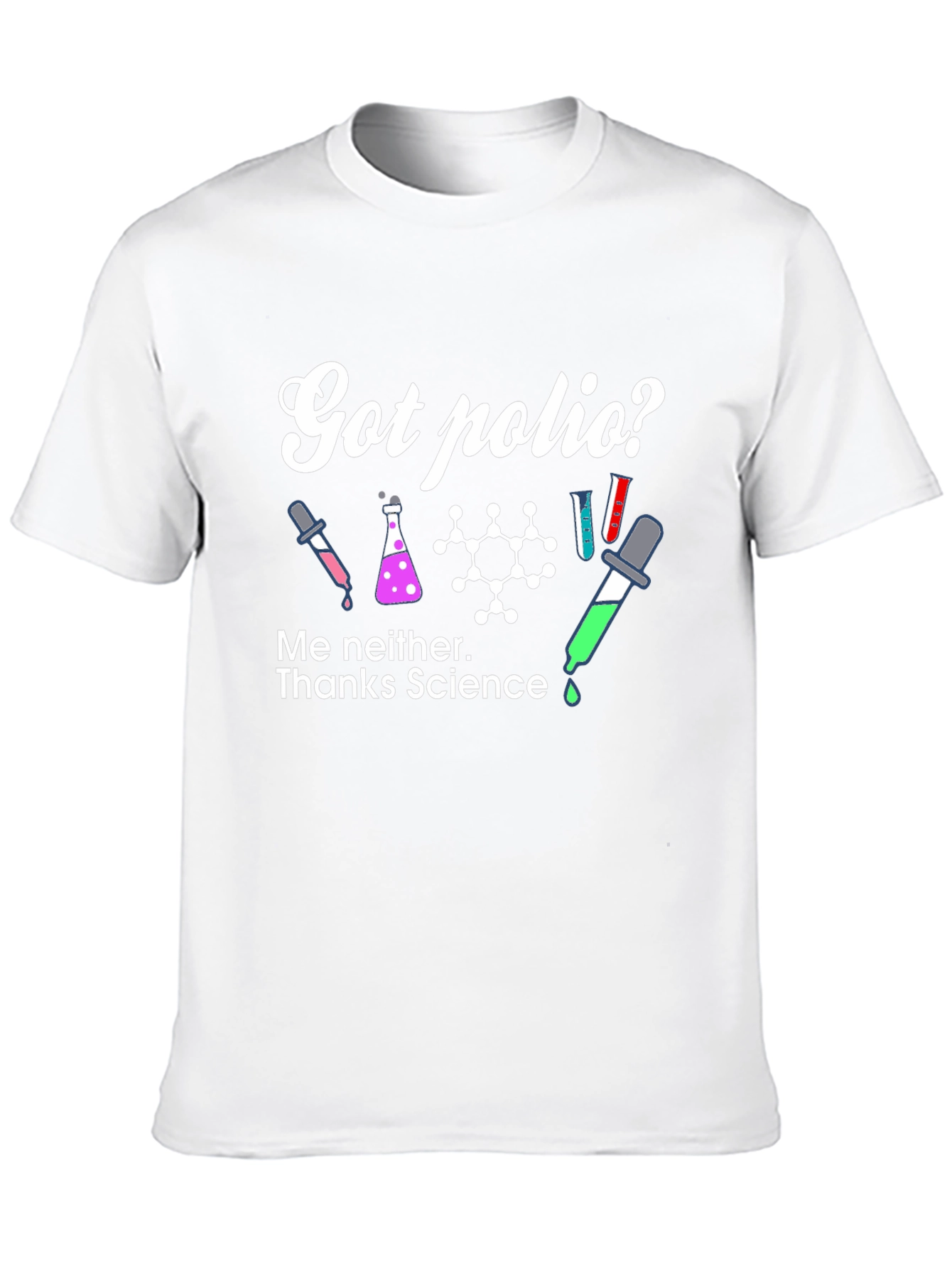 Black Got Polio? T-Shirt, Science Tee view 10